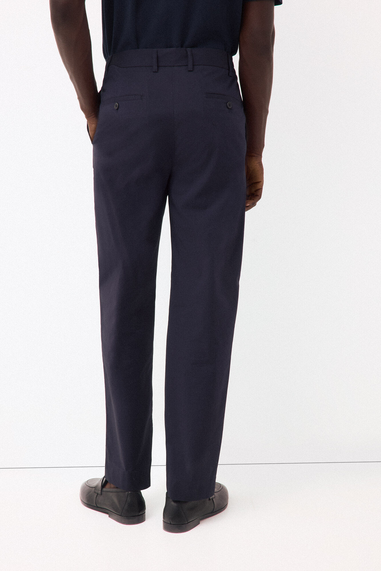 Pedro del Hierro Technical poplin regular chinos Blue