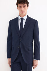Pedro del Hierro Navy structured slim fit blazer Blue