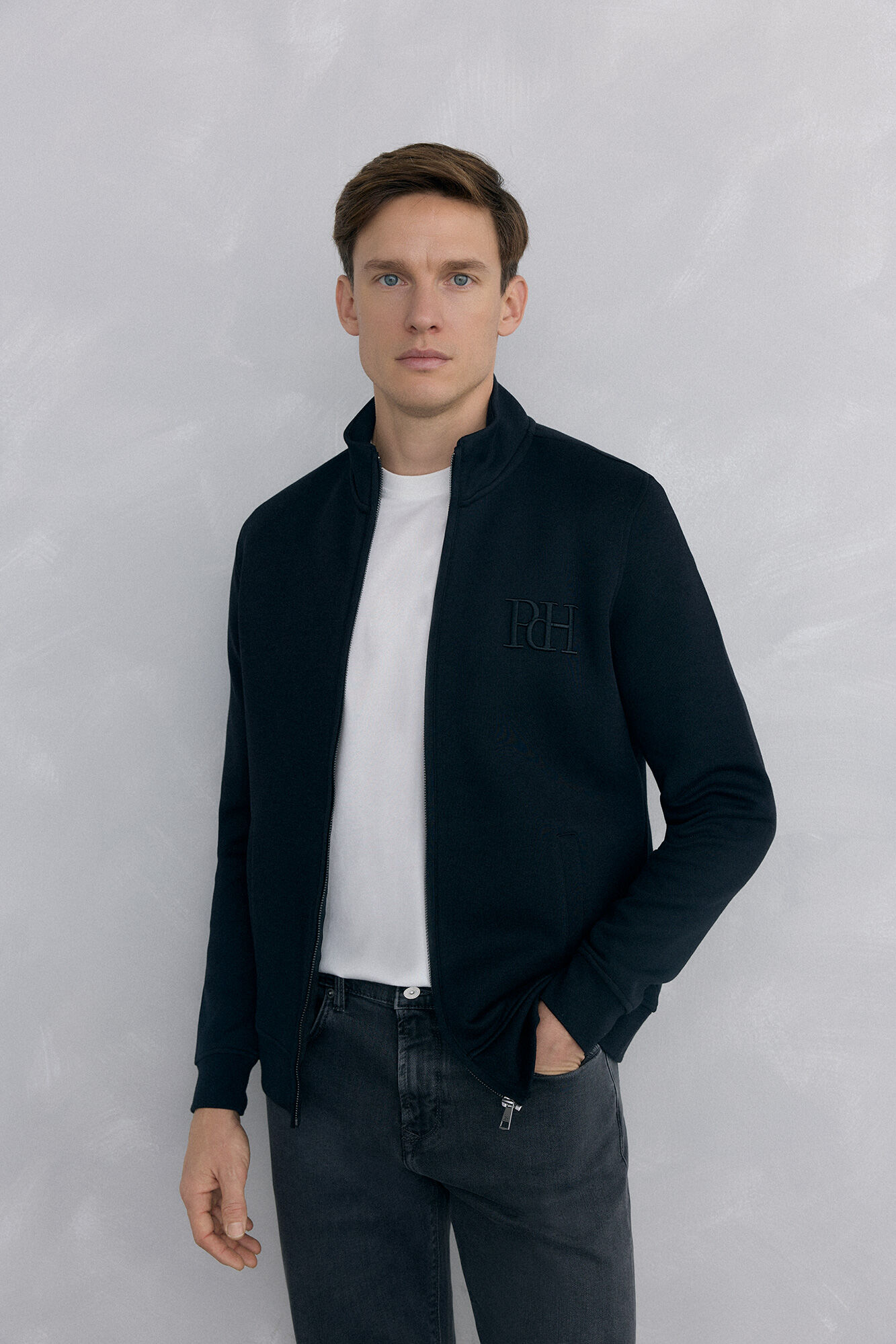 Pedro del Hierro Technical fabric cardigan