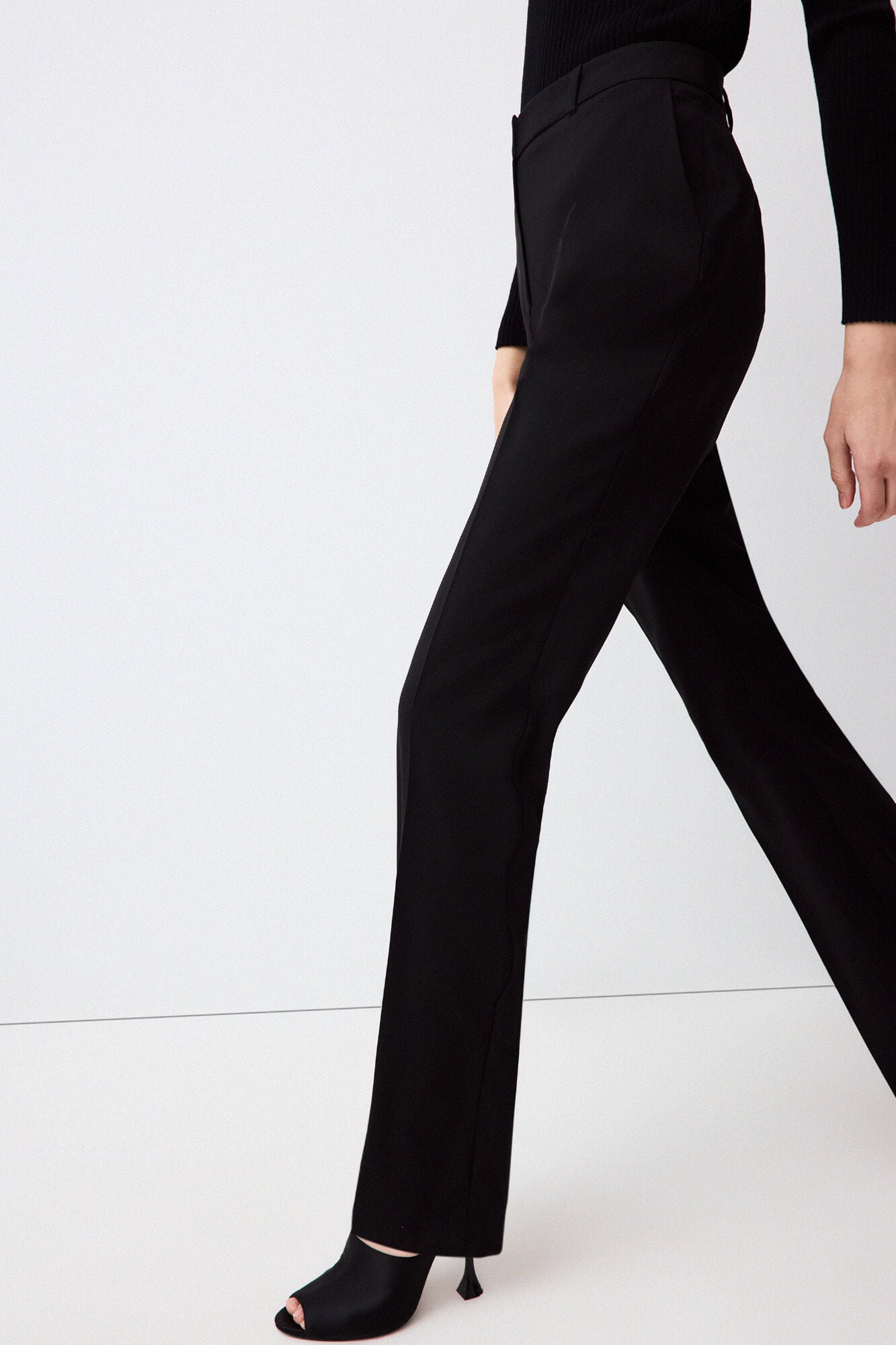 Pedro del Hierro Straight tailored trousers Black
