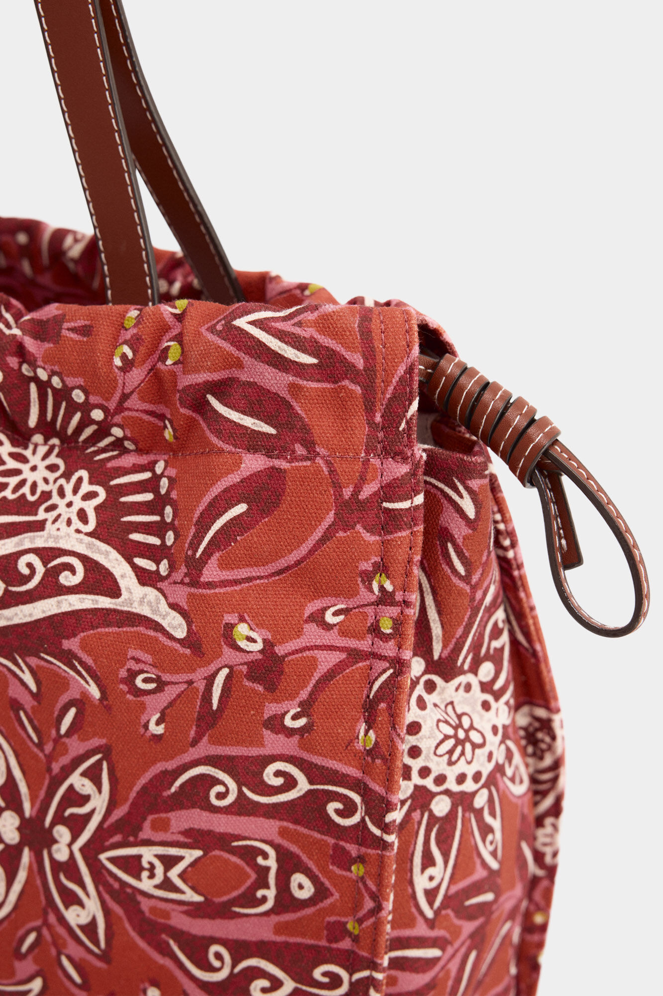 Pedro del Hierro Printed shoulder bag Beige