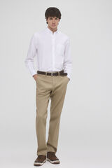 Pedro del Hierro Calças chino premium flex corte regular Beige