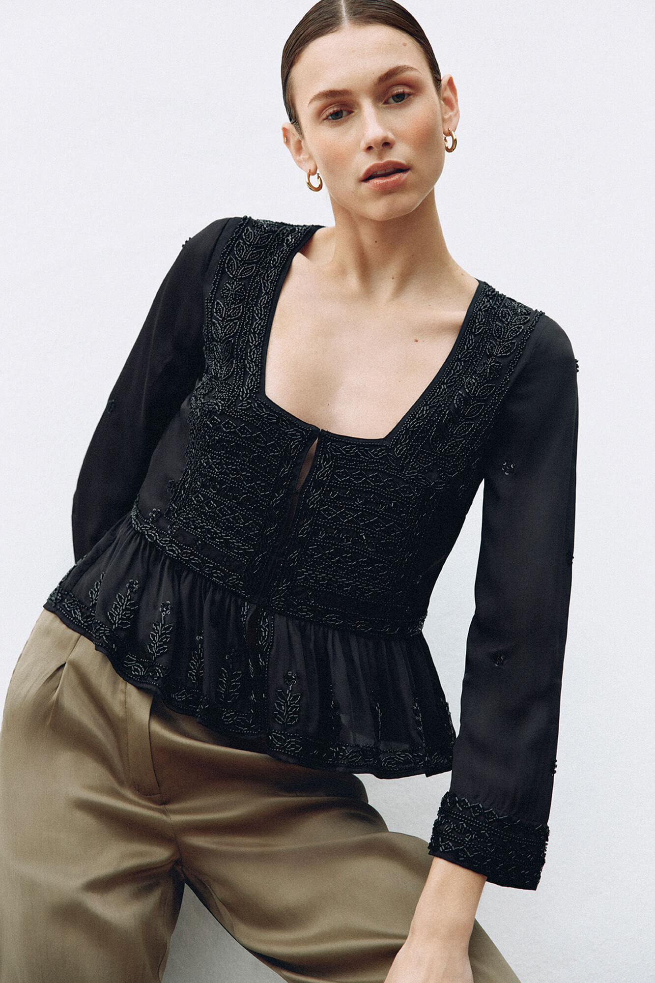 Pedro del Hierro Black gemstones jacket