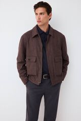Pedro del Hierro Plaid jacket Brown