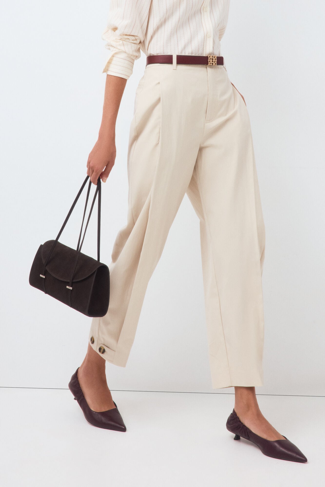 Pedro del Hierro Ecru casual trousers