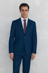 Pedro del Hierro Slim fit bi-stretch blue structured blazer Blue
