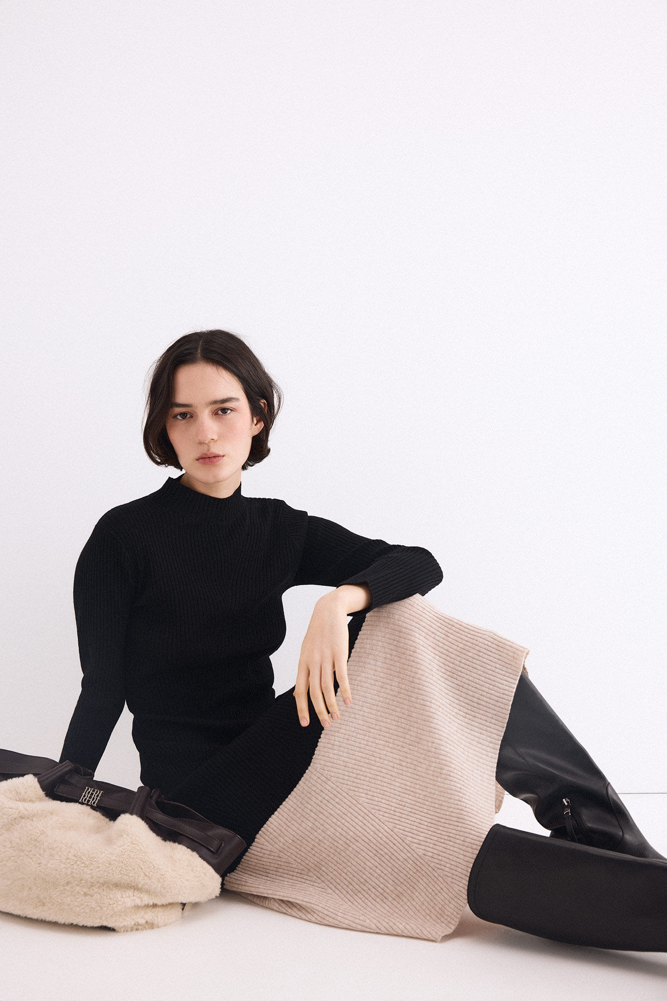 Pedro del Hierro Ribbed knit midi dress