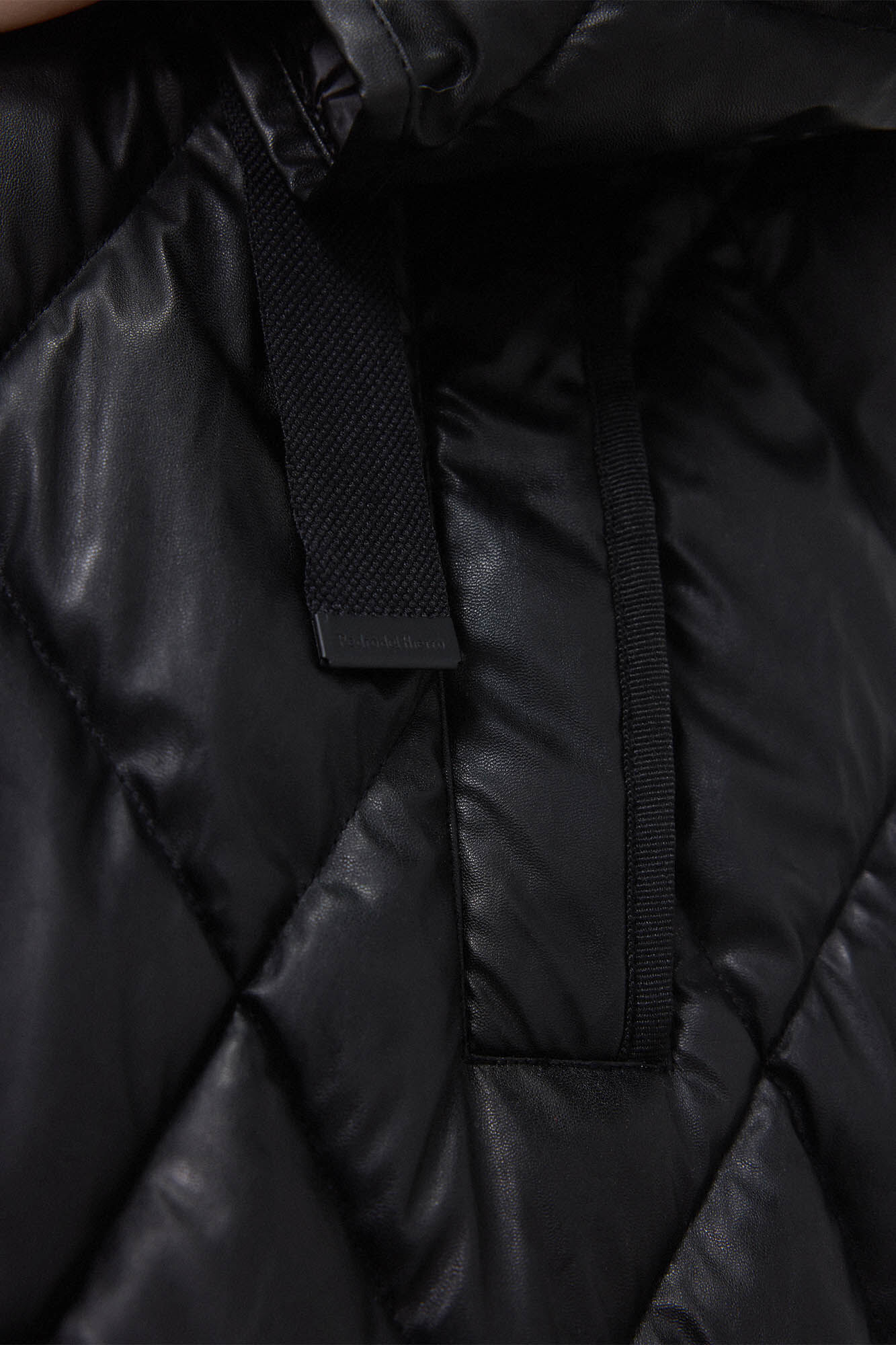 Pedro del Hierro Long parka with hood Black