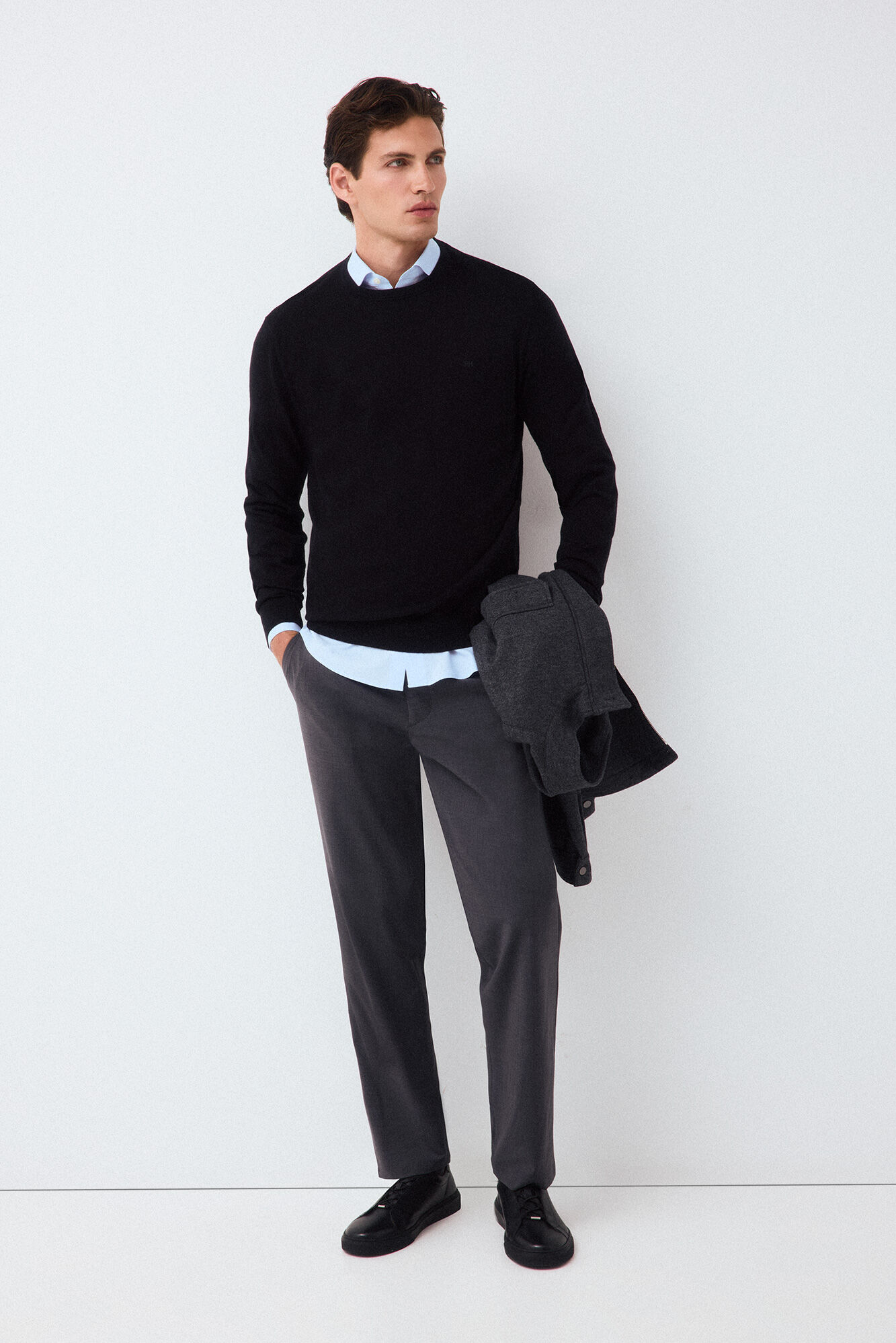Pedro del Hierro Jersey punto premium algod&oacute;n seda cashmere