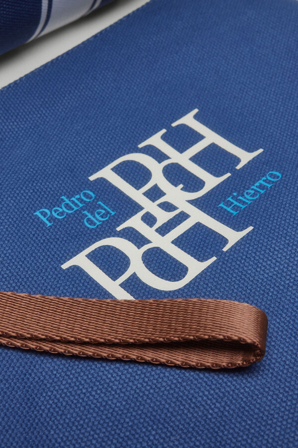 Pedro del Hierro Fabric beach bag Blue