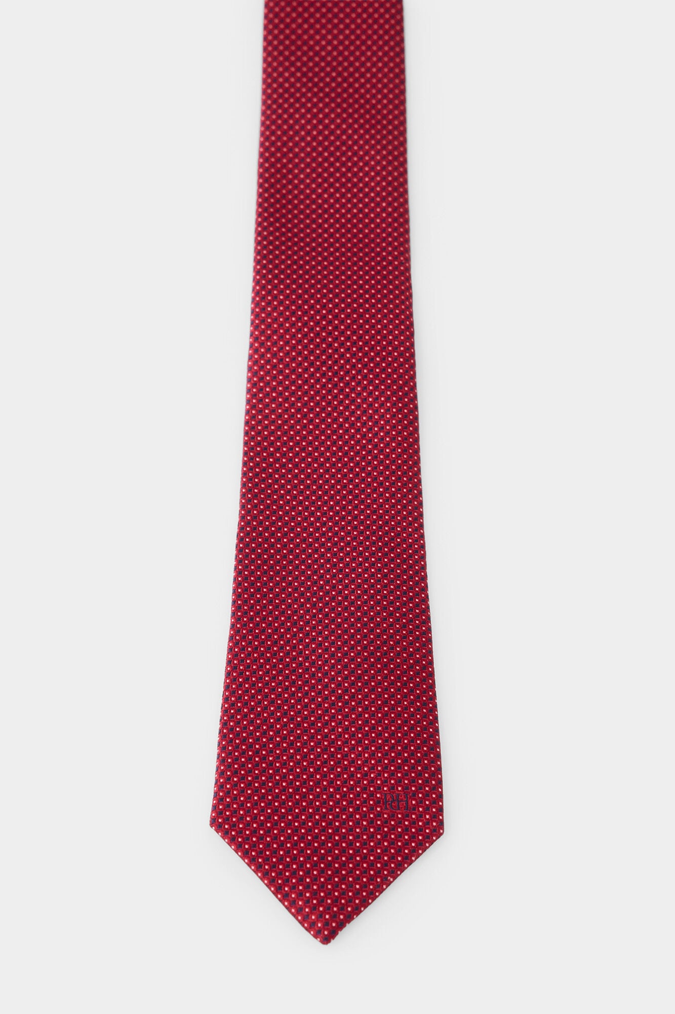 Pedro del Hierro Extra-fine silk tie Red