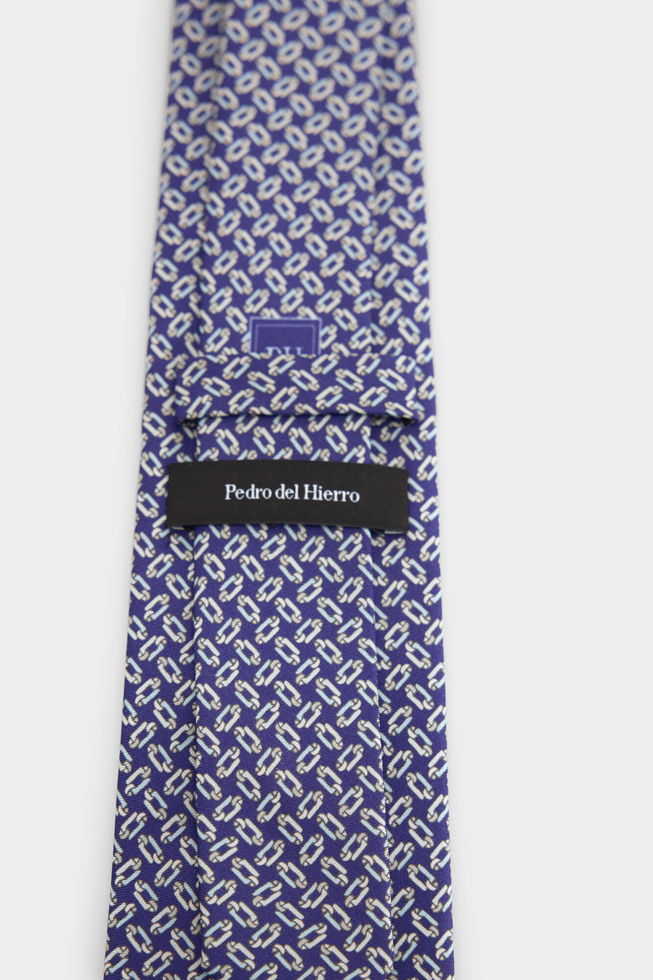 Pedro del Hierro Natural silk tie Blue