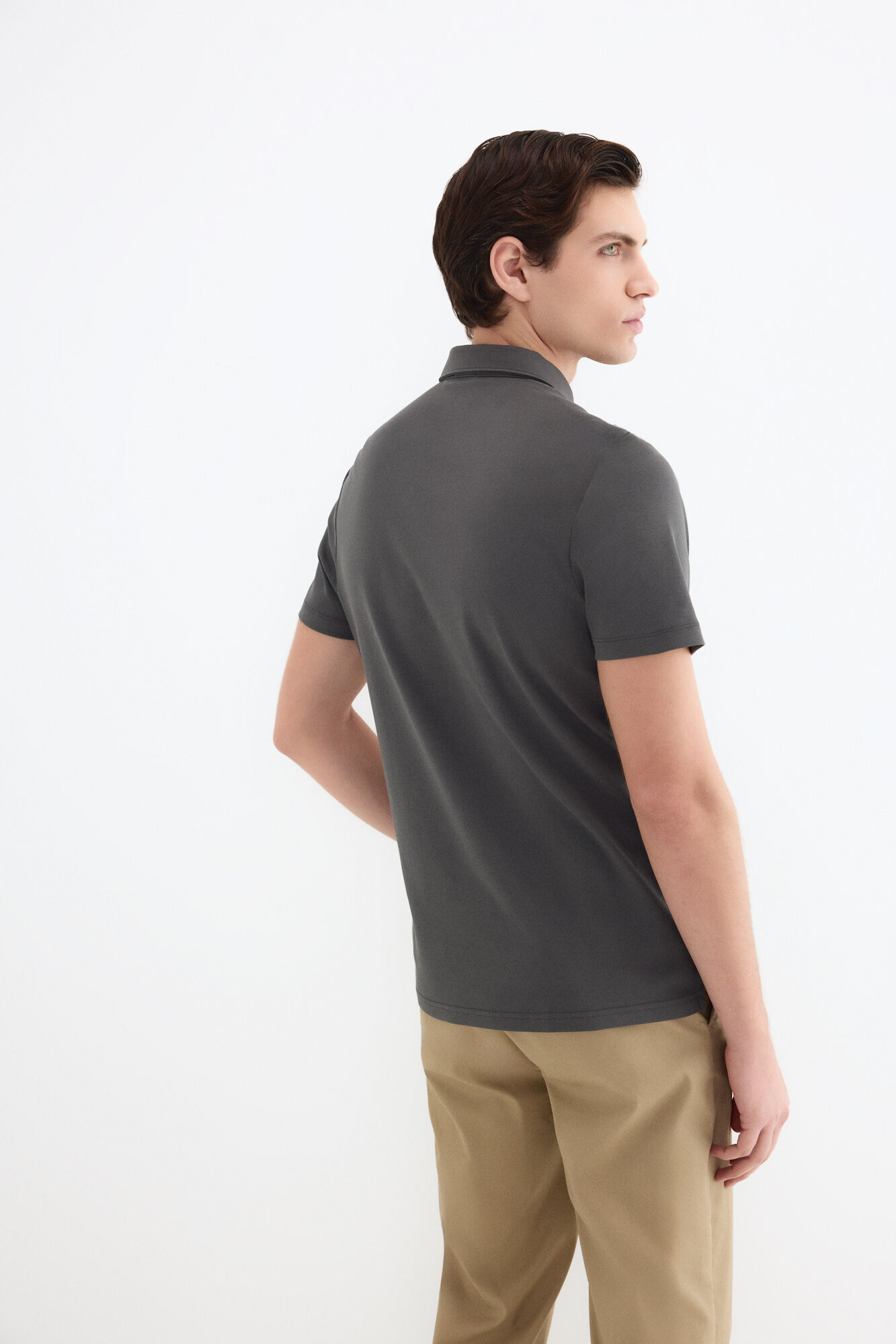 Pedro del Hierro Mercerized polo shirt Grey