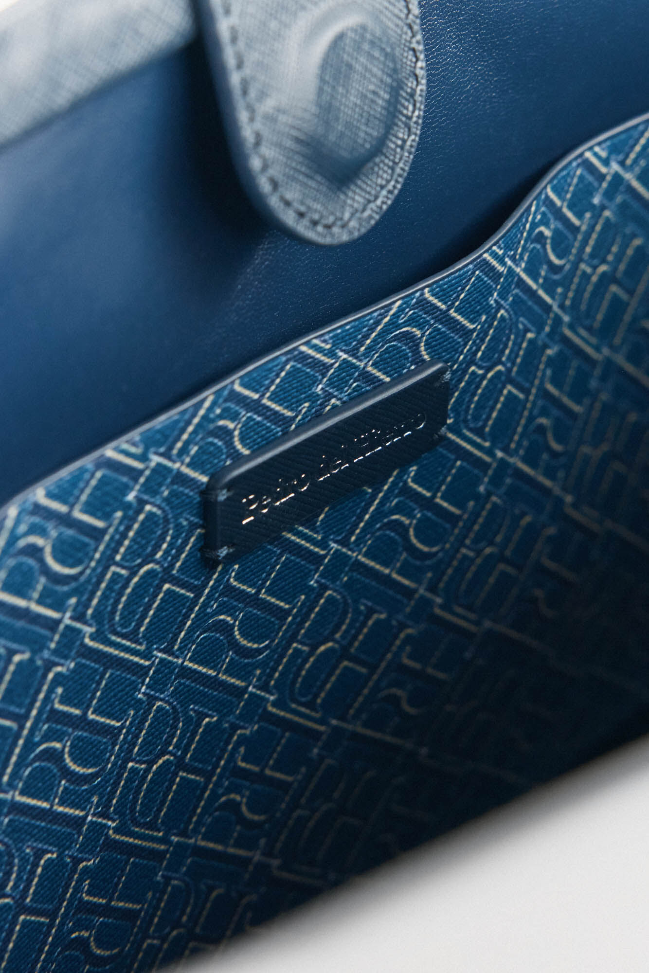 Pedro del Hierro Bolsa de compras com monograma Azul