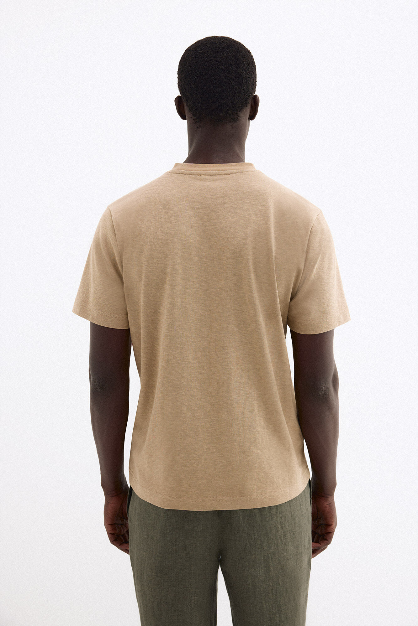 Pedro del Hierro Plain T-shirt Beige