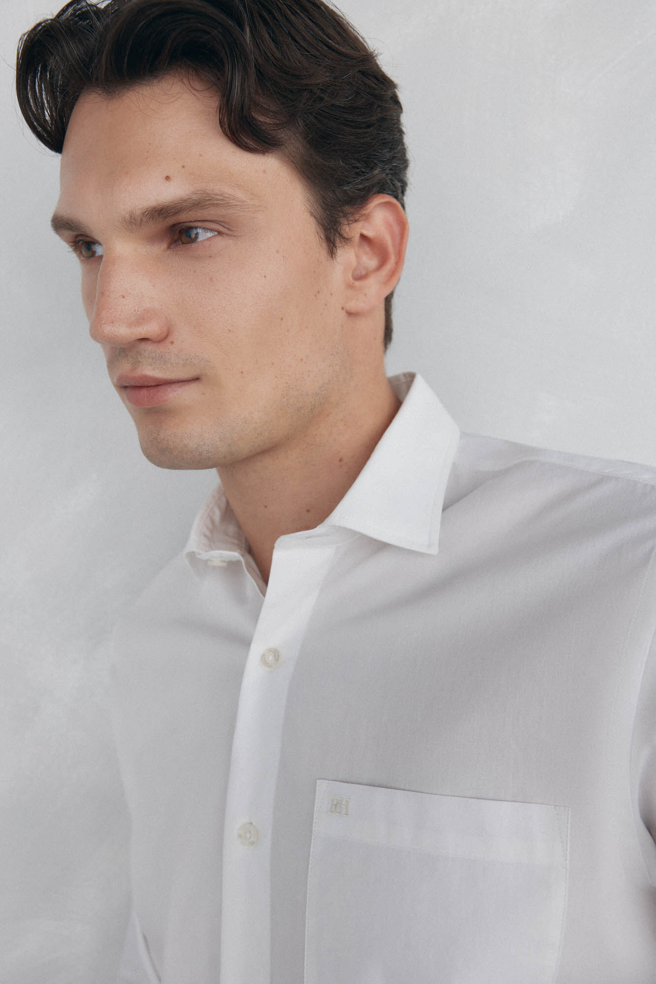 Pedro del Hierro Plain poplin shirt White