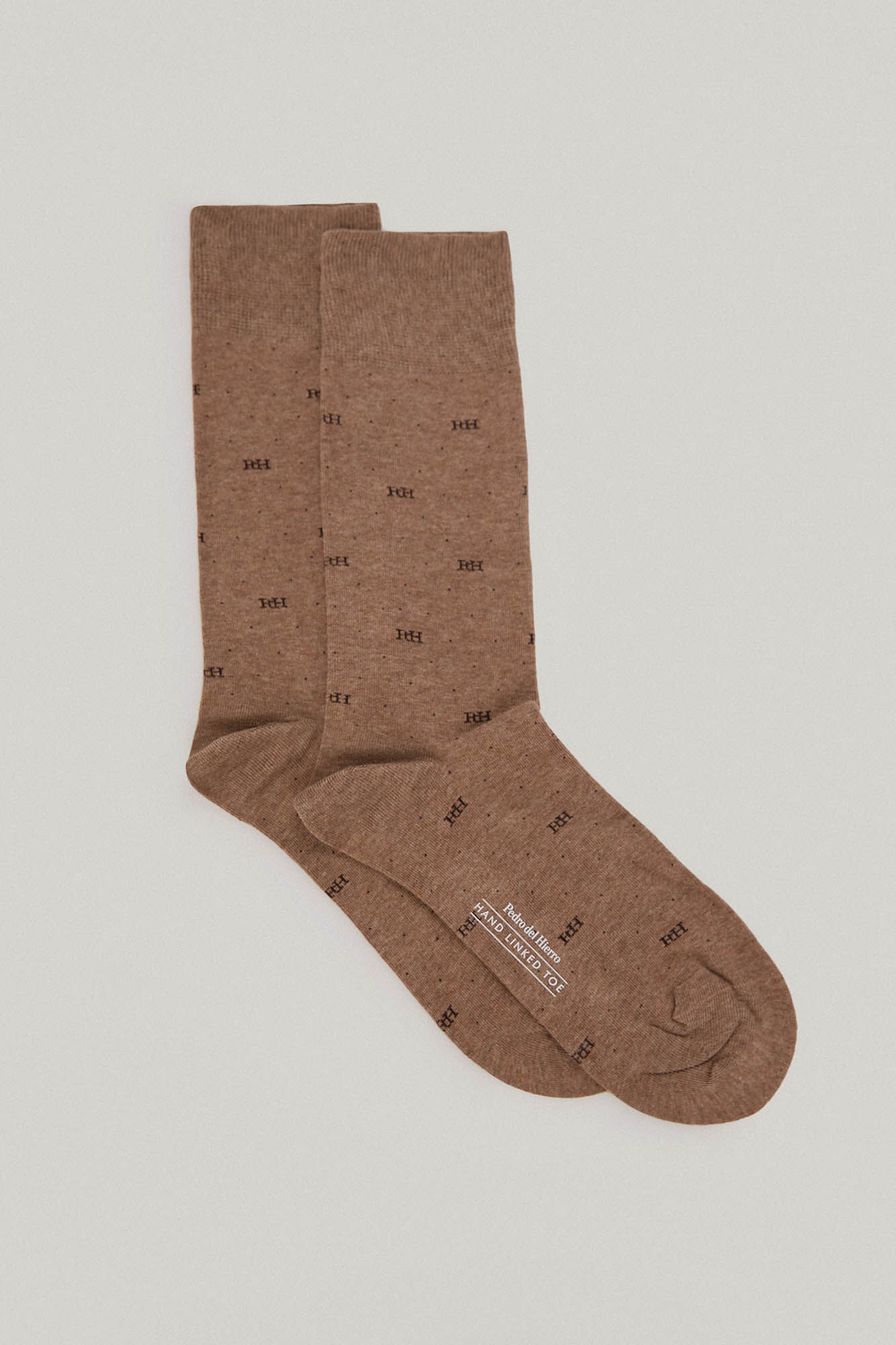 Pedro del Hierro Polka dot logo socks Brown