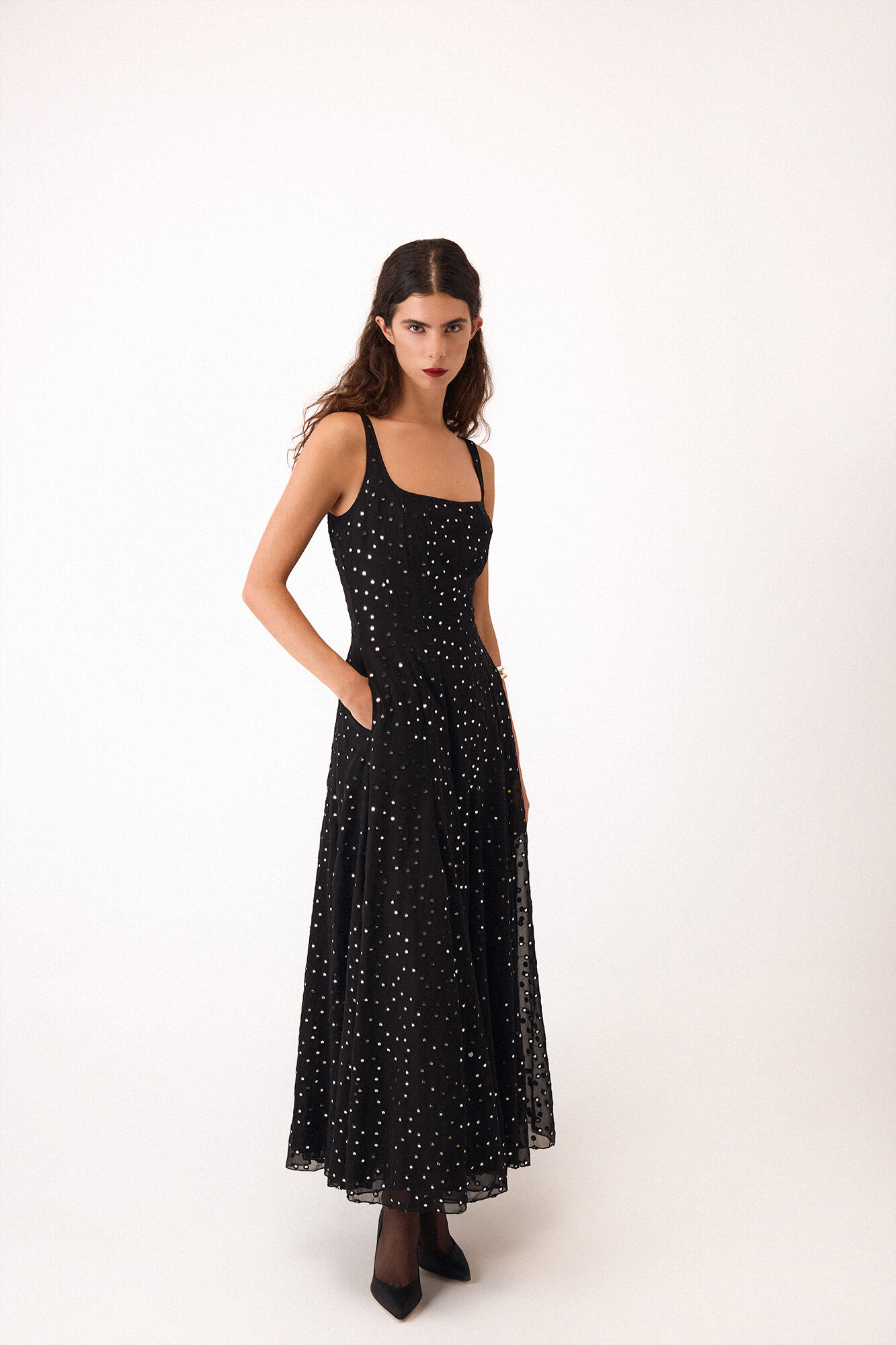 Pedro del Hierro Long mirrored dress Black