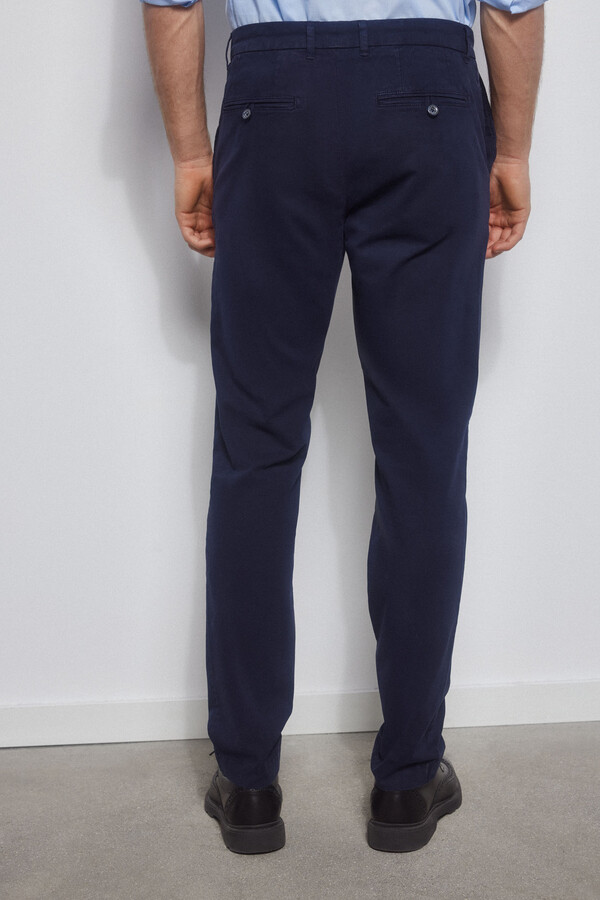 Pedro del Hierro Premium flex slim fit chino trousers Blue