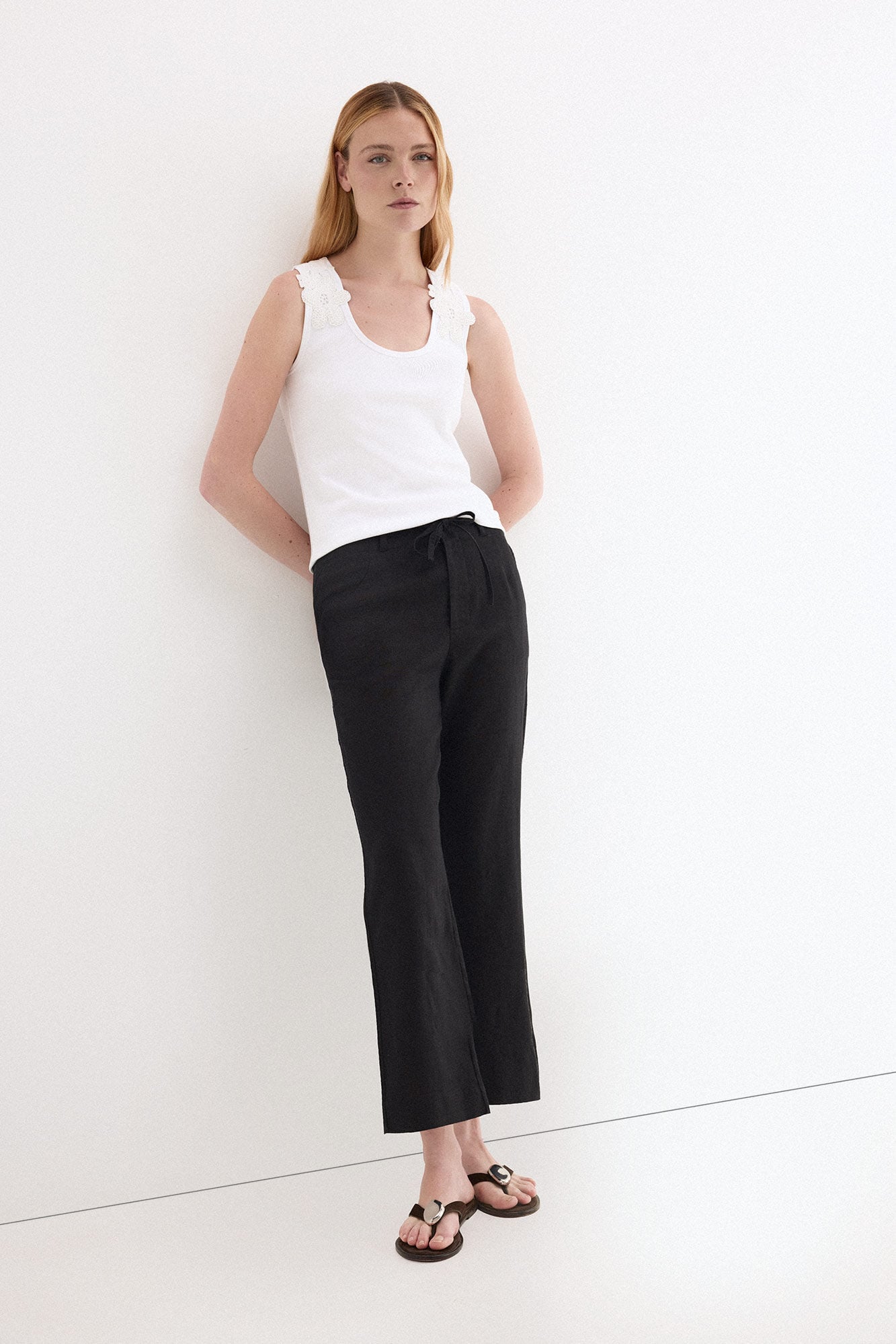 Pedro del Hierro Sleeveless ribbed T-shirt White