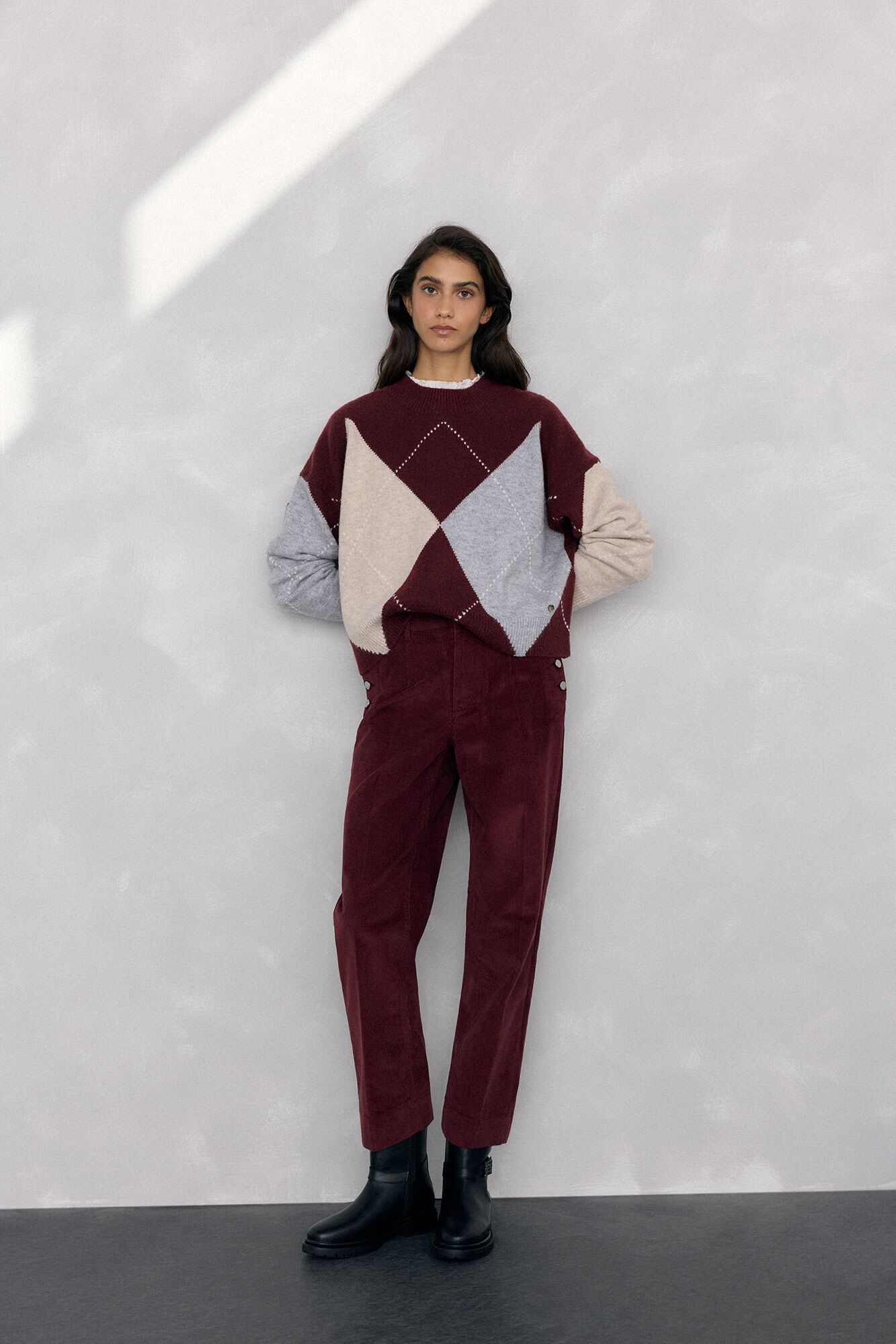 Pedro del Hierro Jersey jacquard de rombos