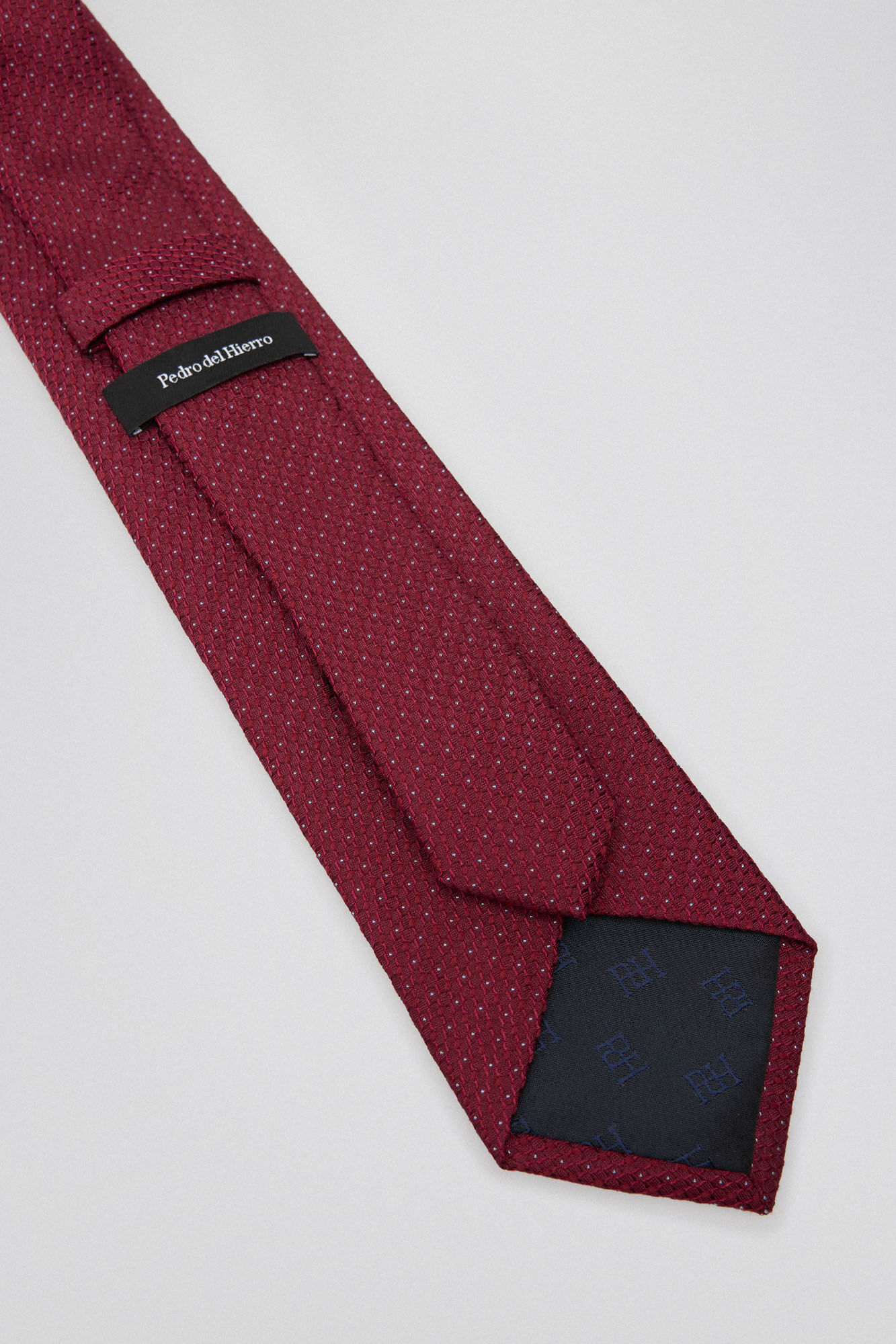 Pedro del Hierro Natural silk tie Burgundy