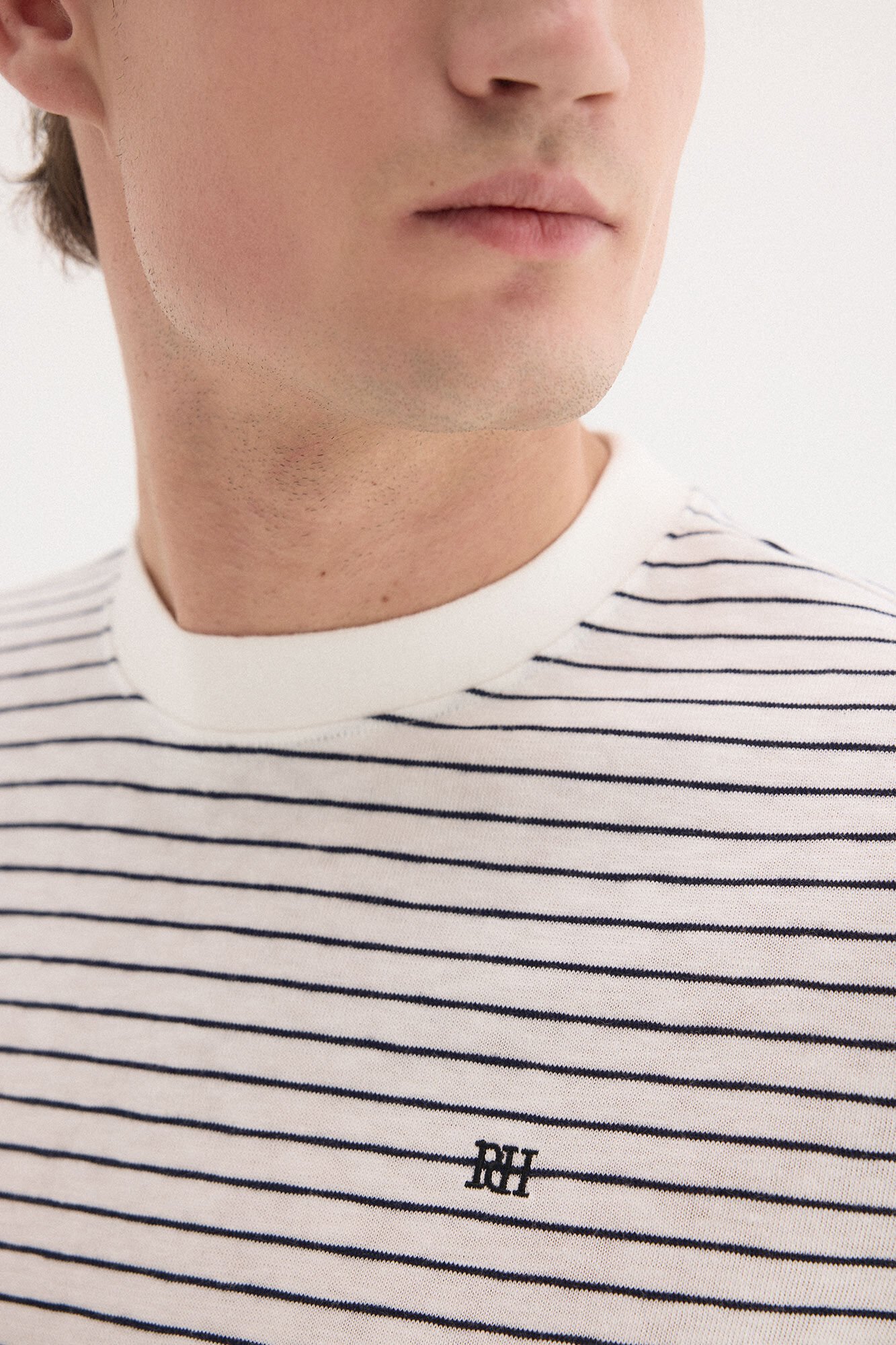 Pedro del Hierro Striped T-shirt Ecru