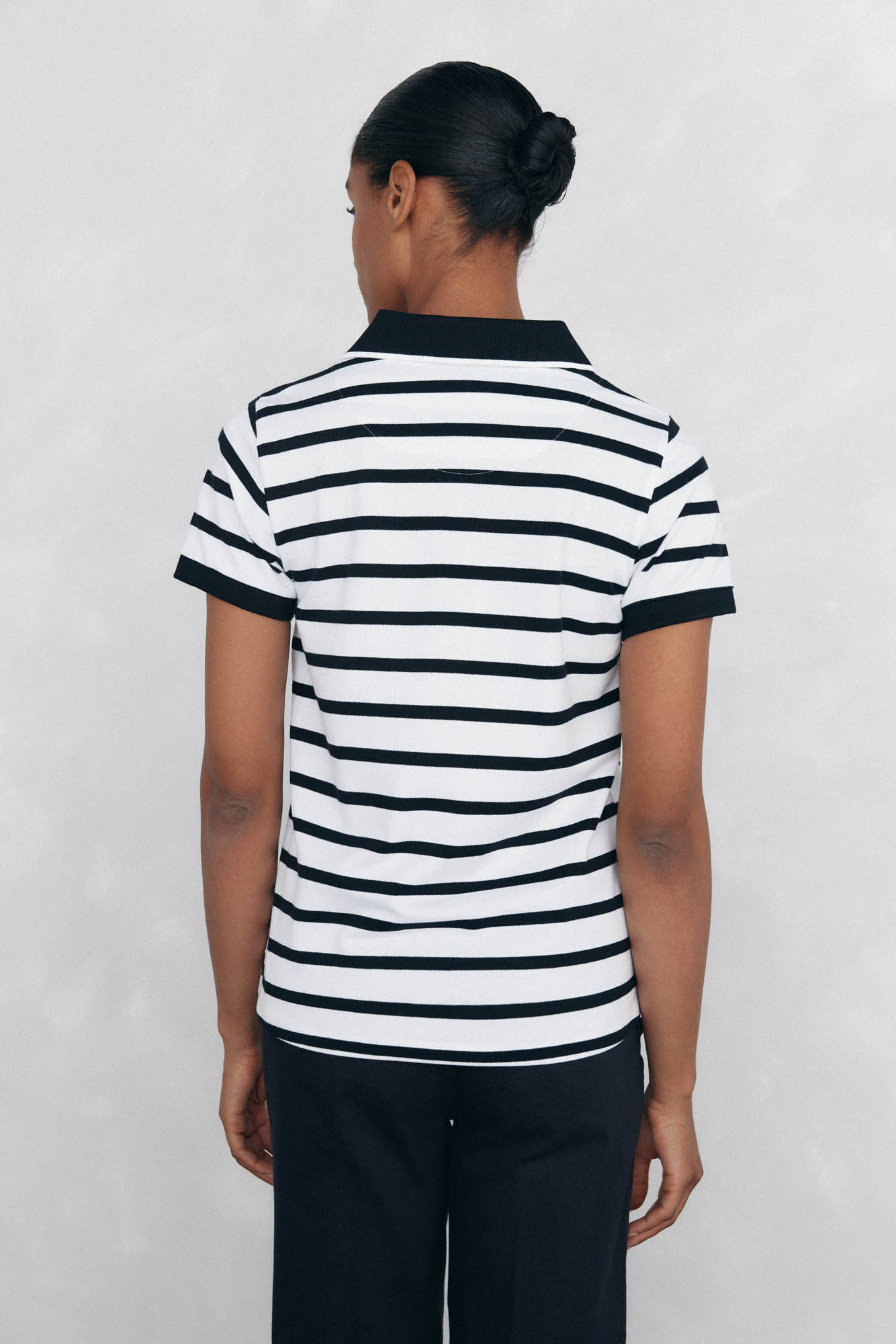 Pedro del Hierro Short-sleeved stripy polo shirt White