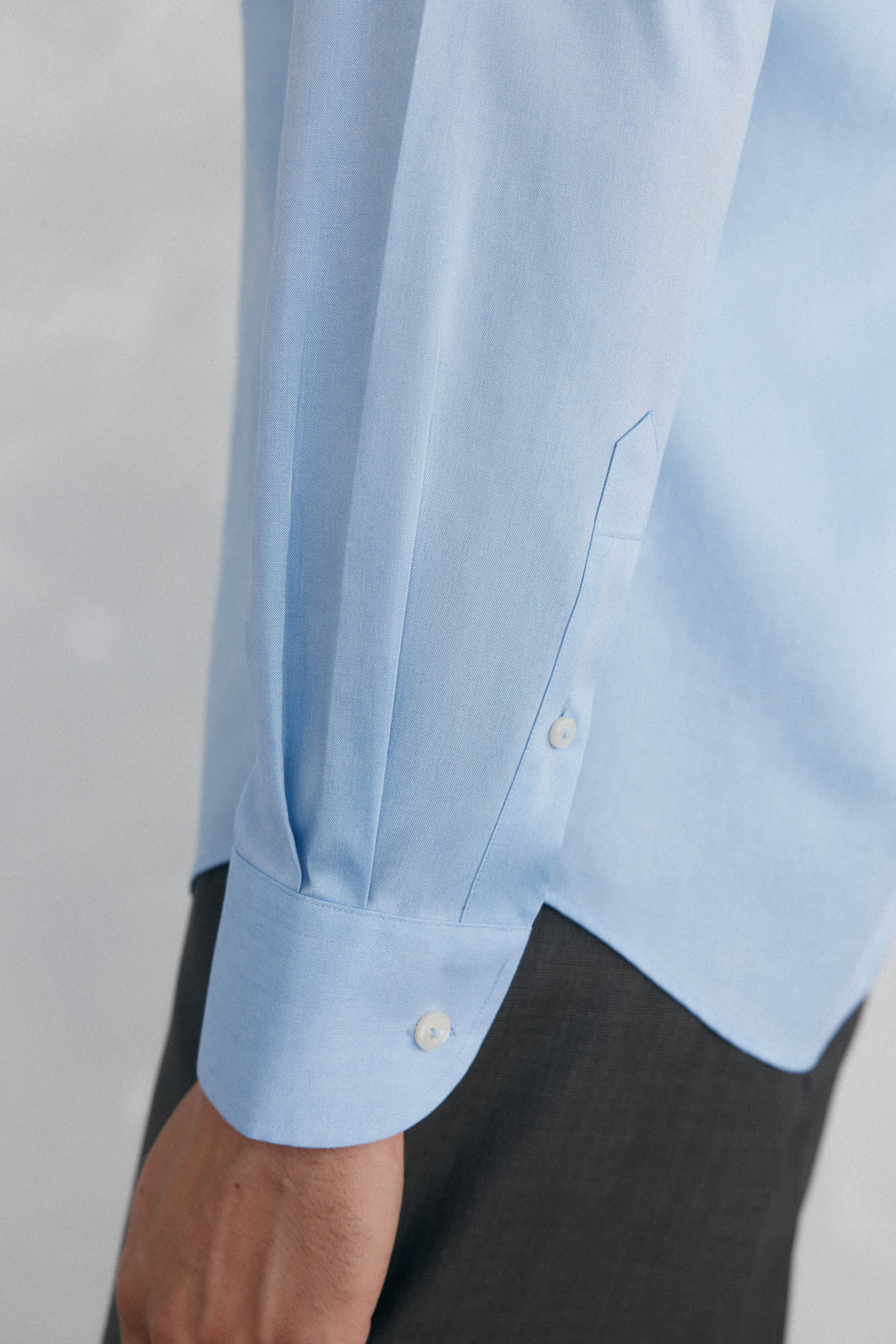 Pedro del Hierro Camisa social lisa que n&atilde;o pode ser passada a ferro + resistente a manchas Azul