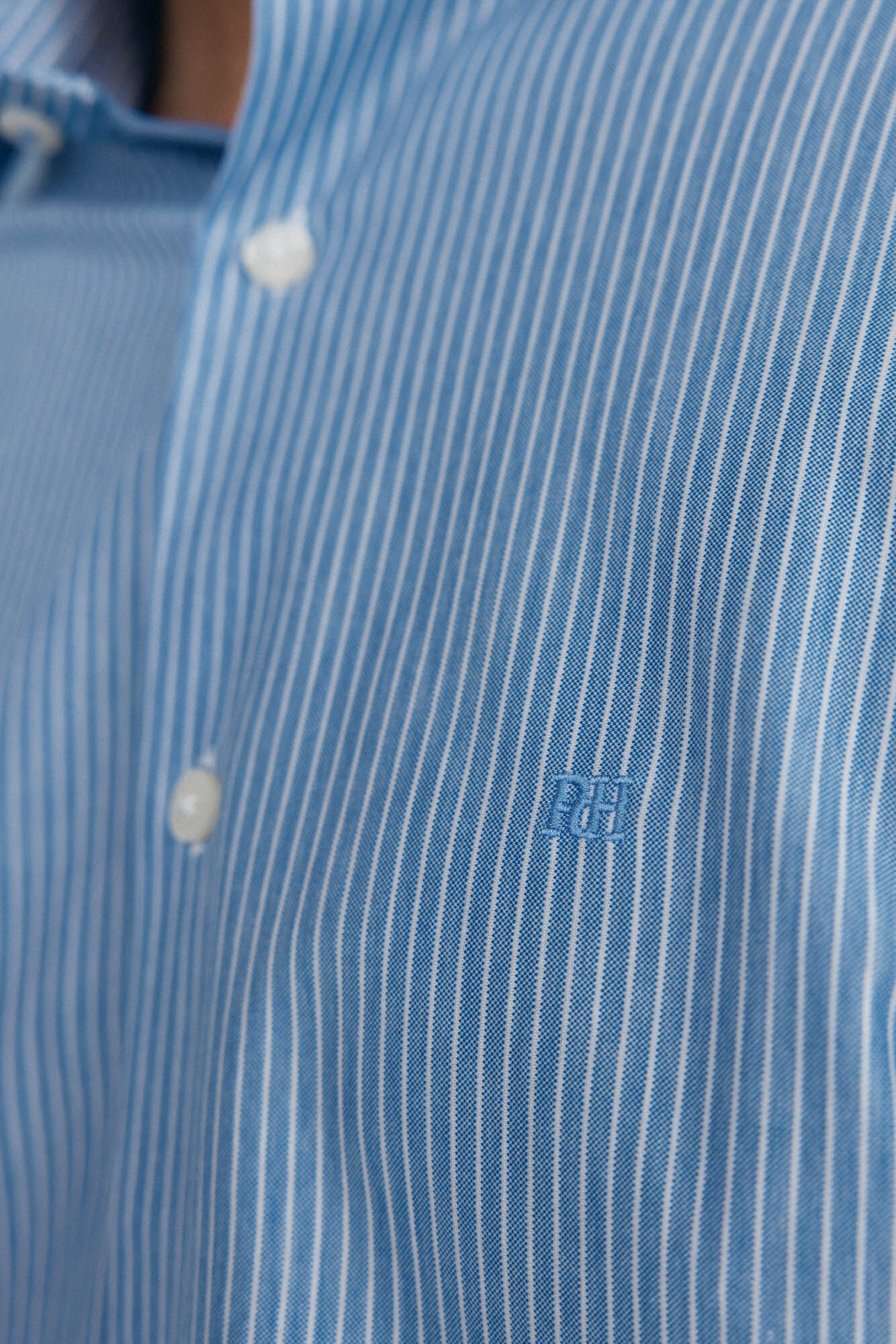 Pedro del Hierro jersey-knit striped shirt Blue