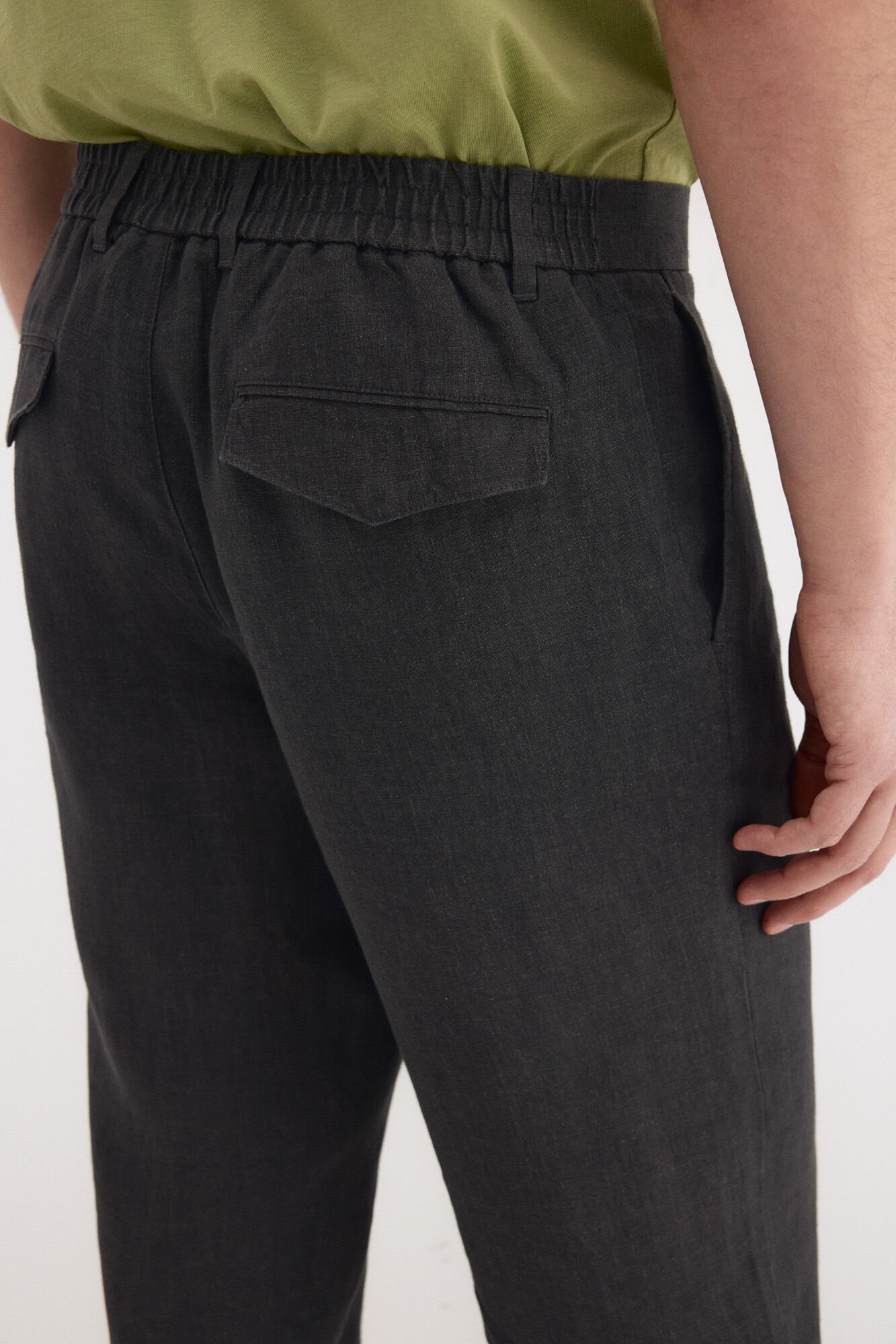 Pedro del Hierro Cotton-linen regular fit trousers Grey