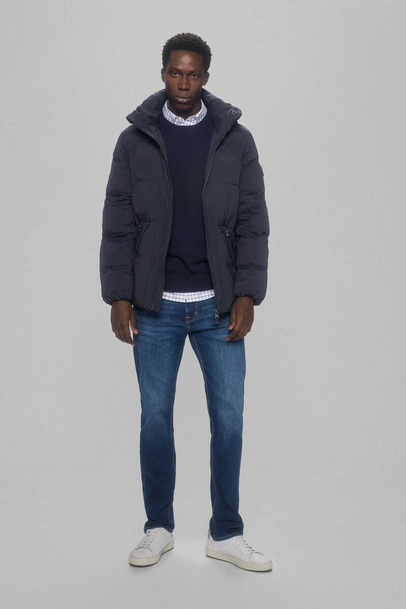 Pedro del Hierro Quilted parka Blue
