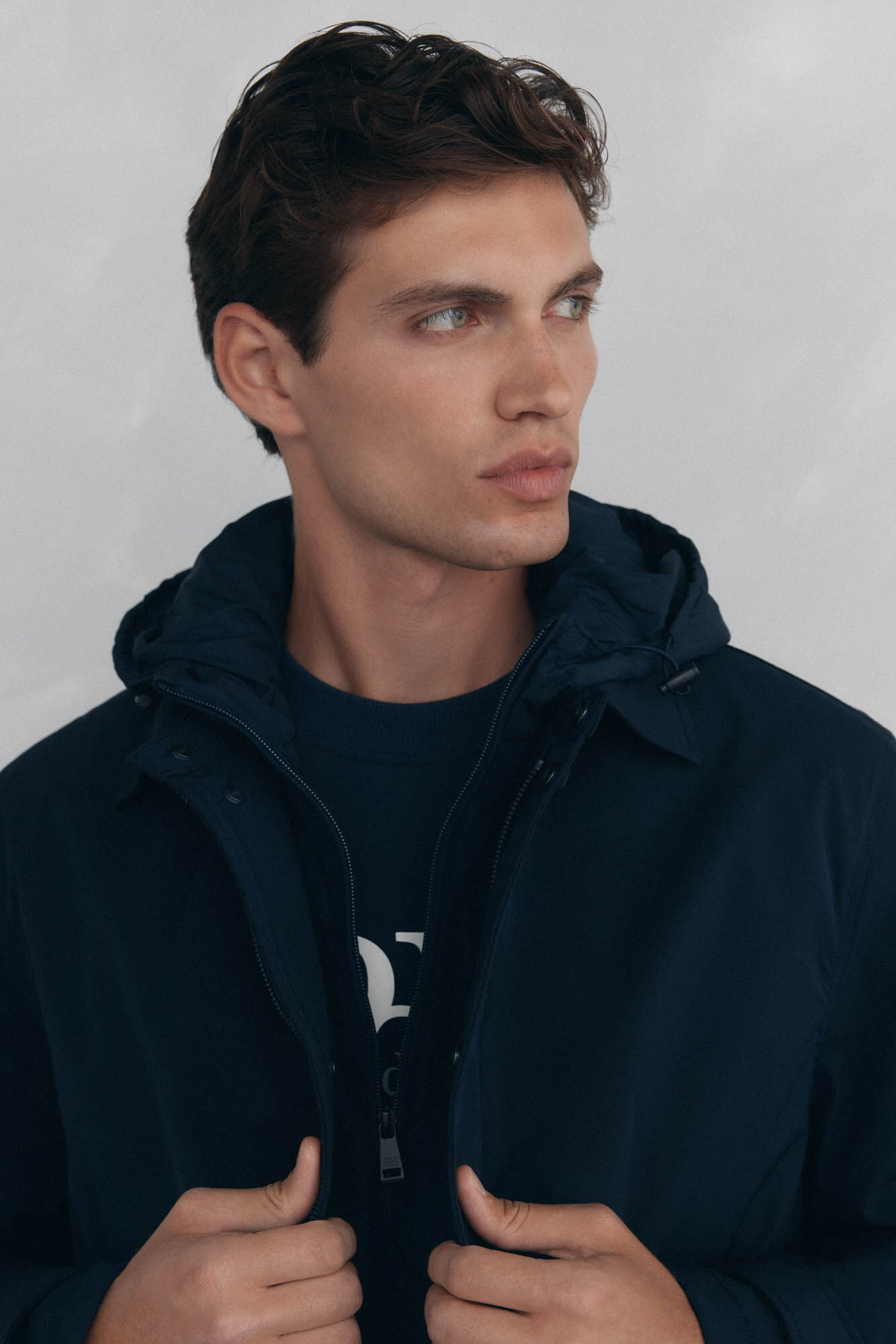 Pedro del Hierro removable lining coat Blue