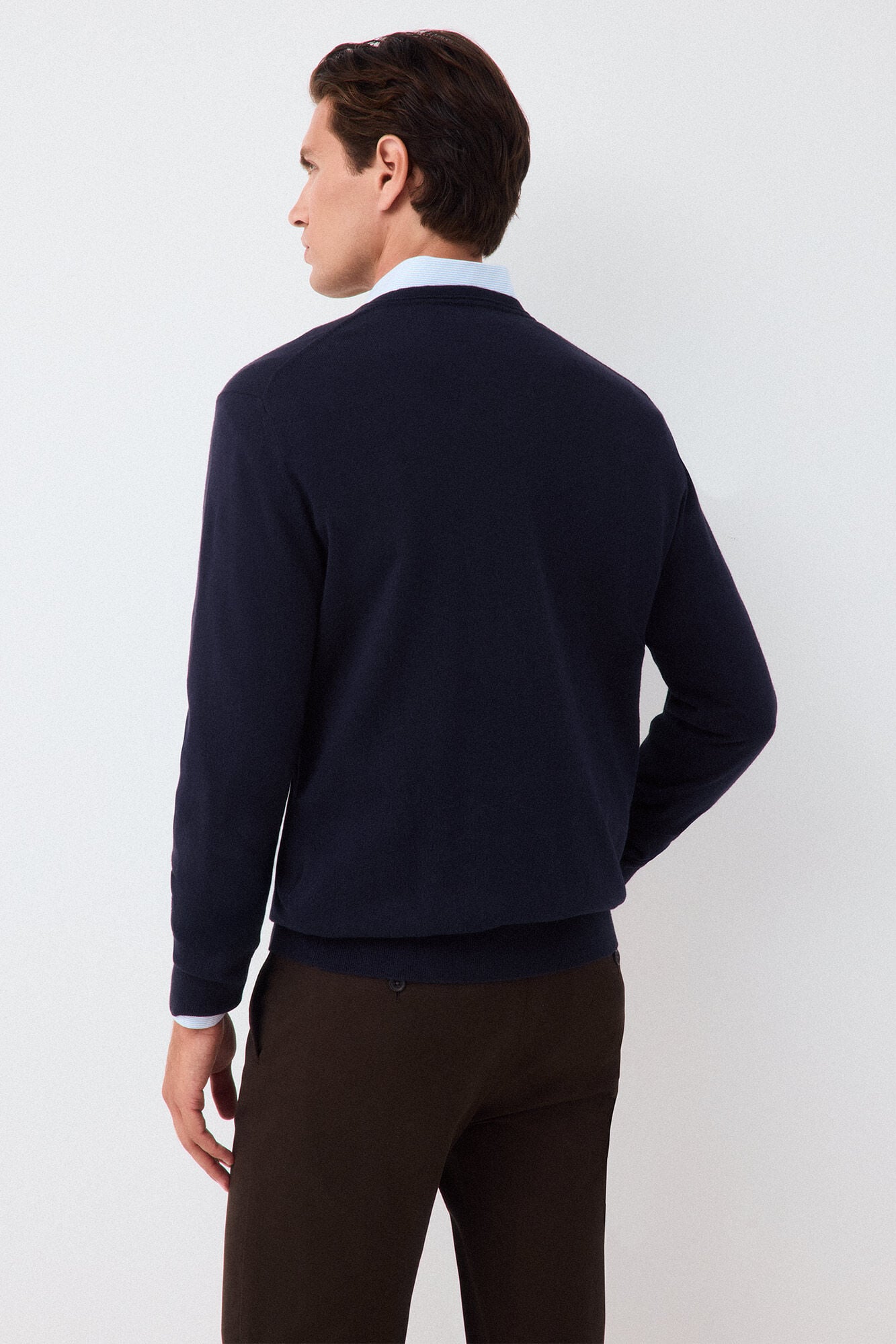 Pedro del Hierro Premium cotton silk cashmere knit jumper Blue