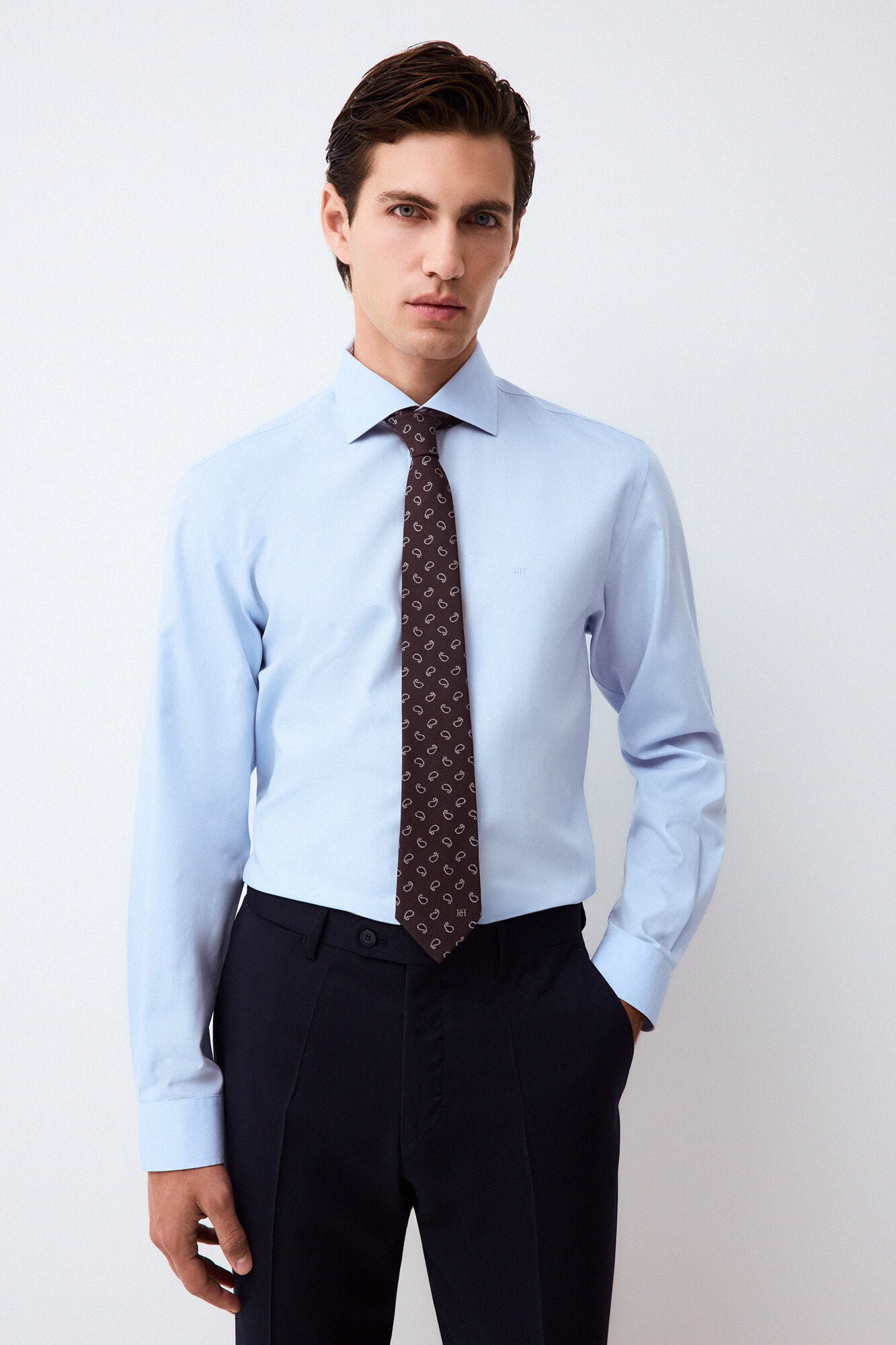 Pedro del Hierro Camisa vestir lisa non iron + antimanchas