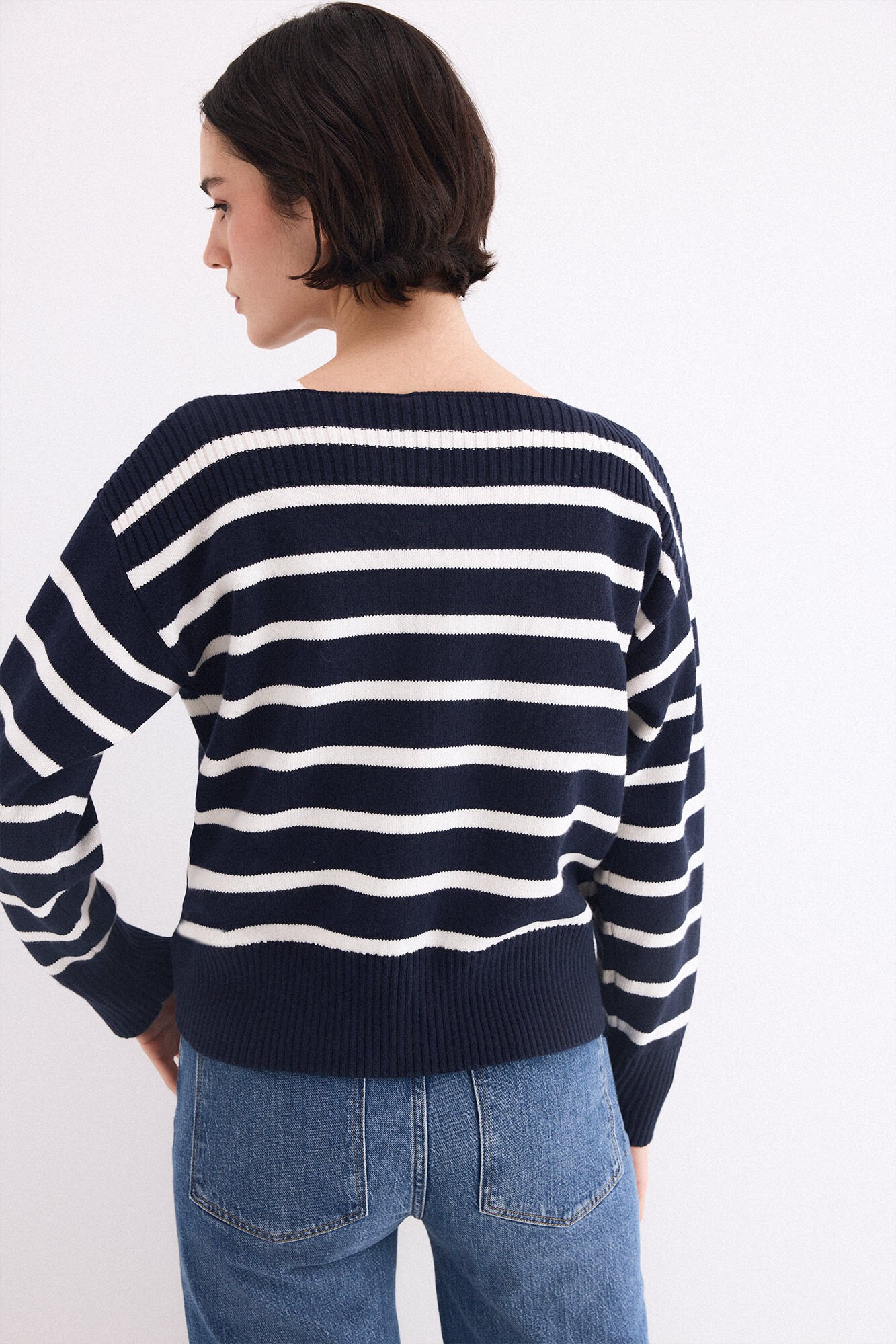 Pedro del Hierro Jersey rayas bicolor Azul