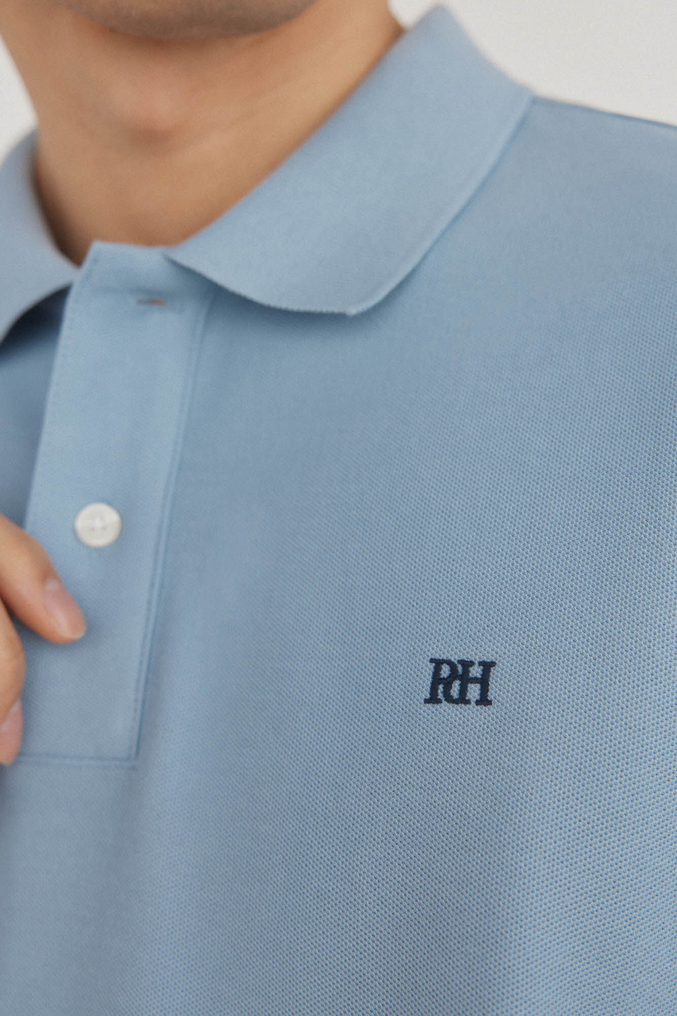 Pedro del Hierro Basic piqu&eacute; polo shirt Blue