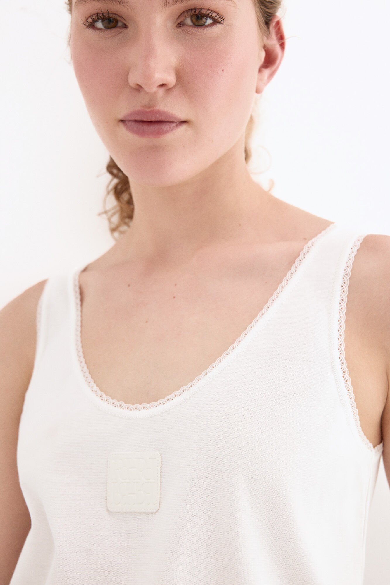 Pedro del Hierro V-neck vest top White