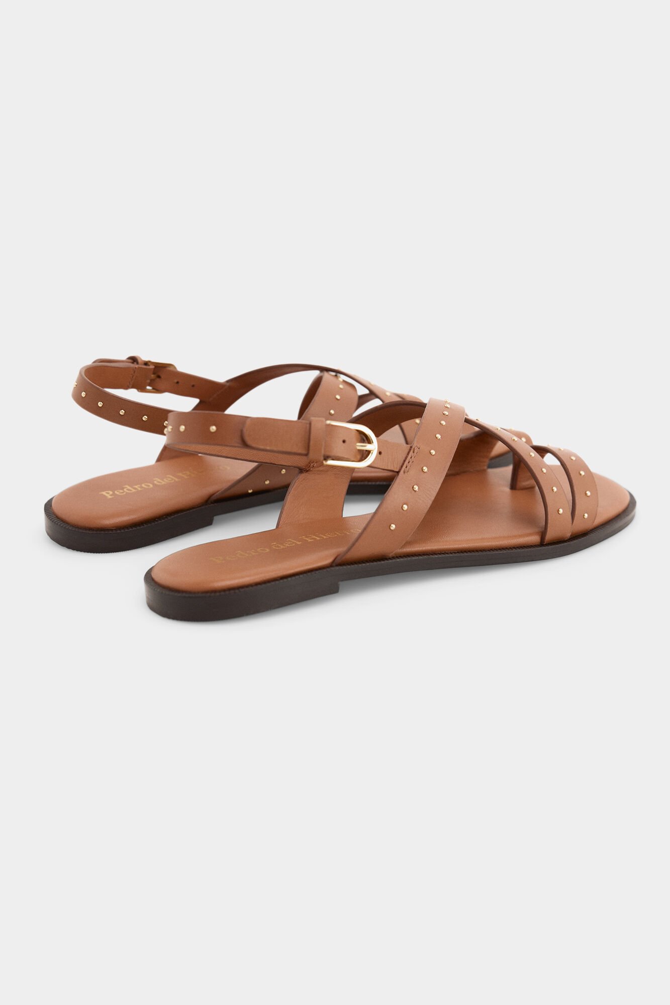 Pedro del Hierro Studded sandal Beige
