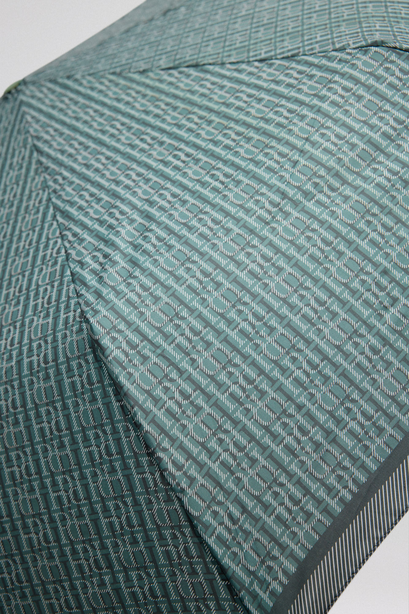 Pedro del Hierro Paraguas con estampado de logo en tonos verdes Verde