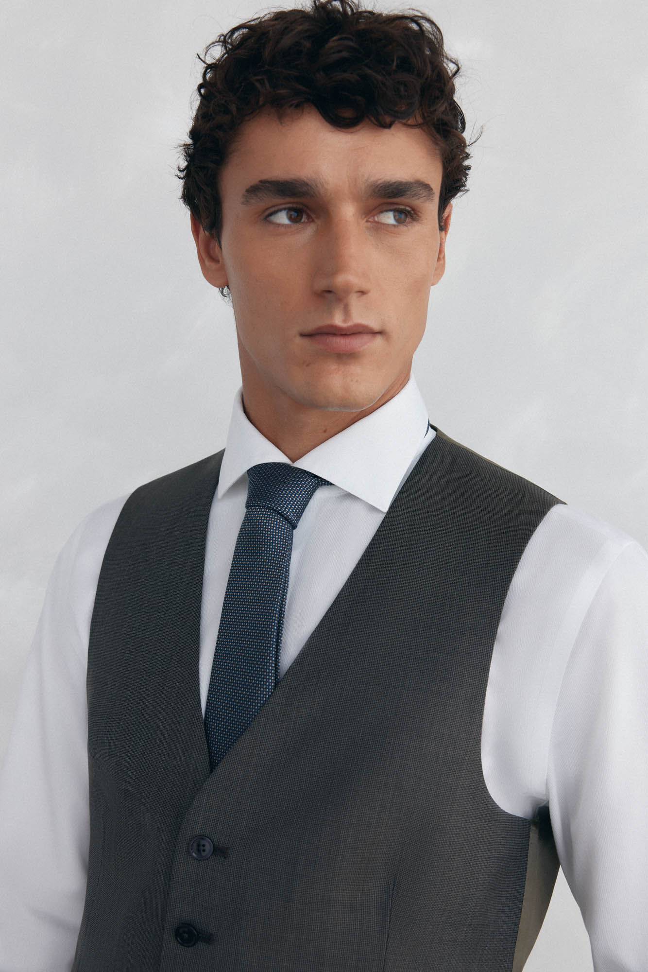 Pedro del Hierro Chaleco tostado slim fit Gris