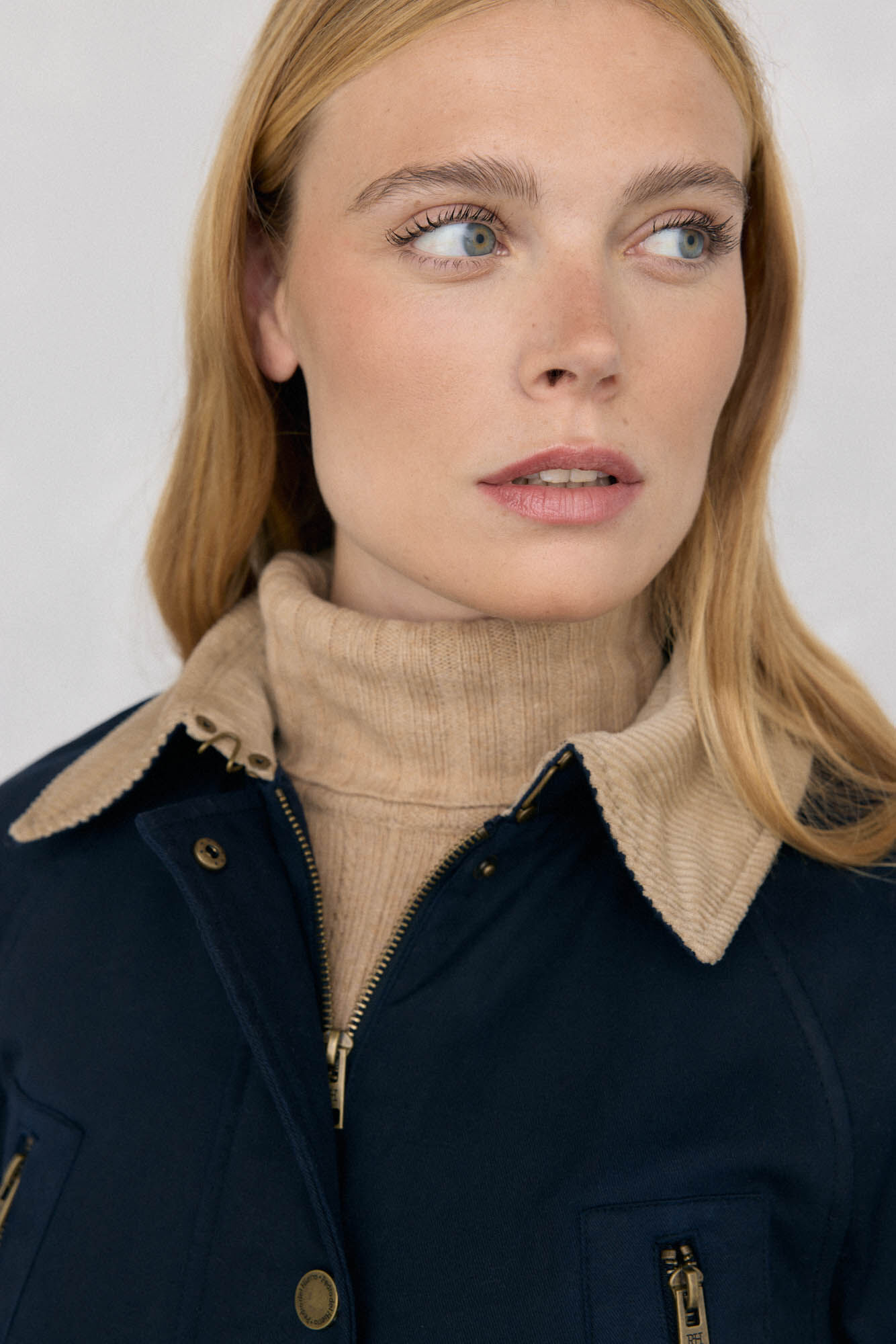 Pedro del Hierro Parka longa encerada Azul