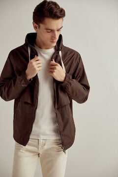 Pedro del Hierro Hooded jacket Brown