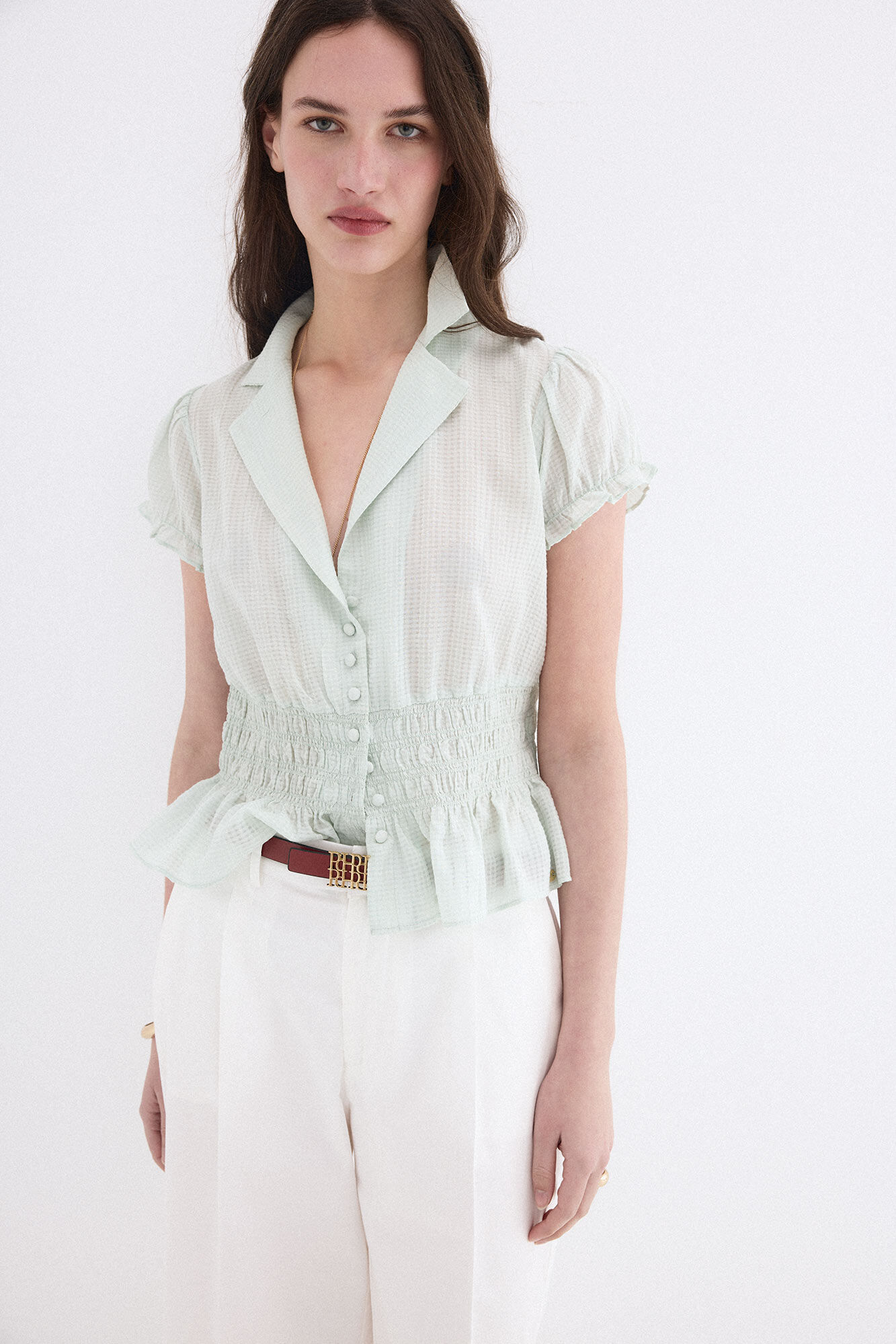 Pedro del Hierro Blusa lisa encerada