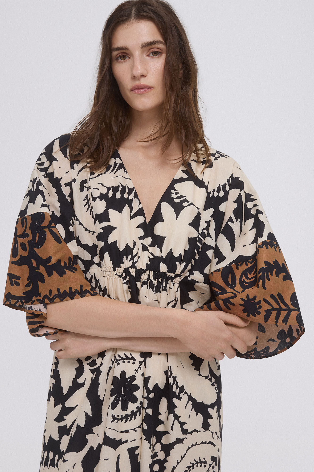 Pedro del Hierro Printed tunic dress Brown