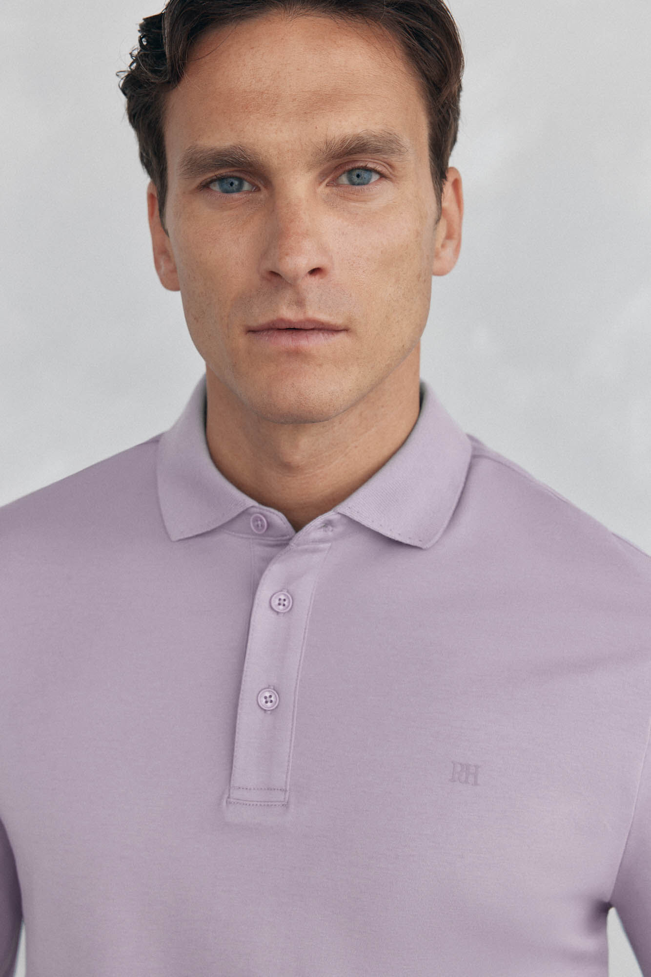 Pedro del Hierro Mercerized long sleeve polo shirt