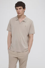 Pedro del Hierro Polo Tencel piqué Beige