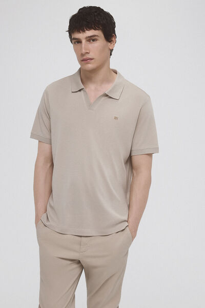 Pedro del Hierro Polo piqué tencel Beige