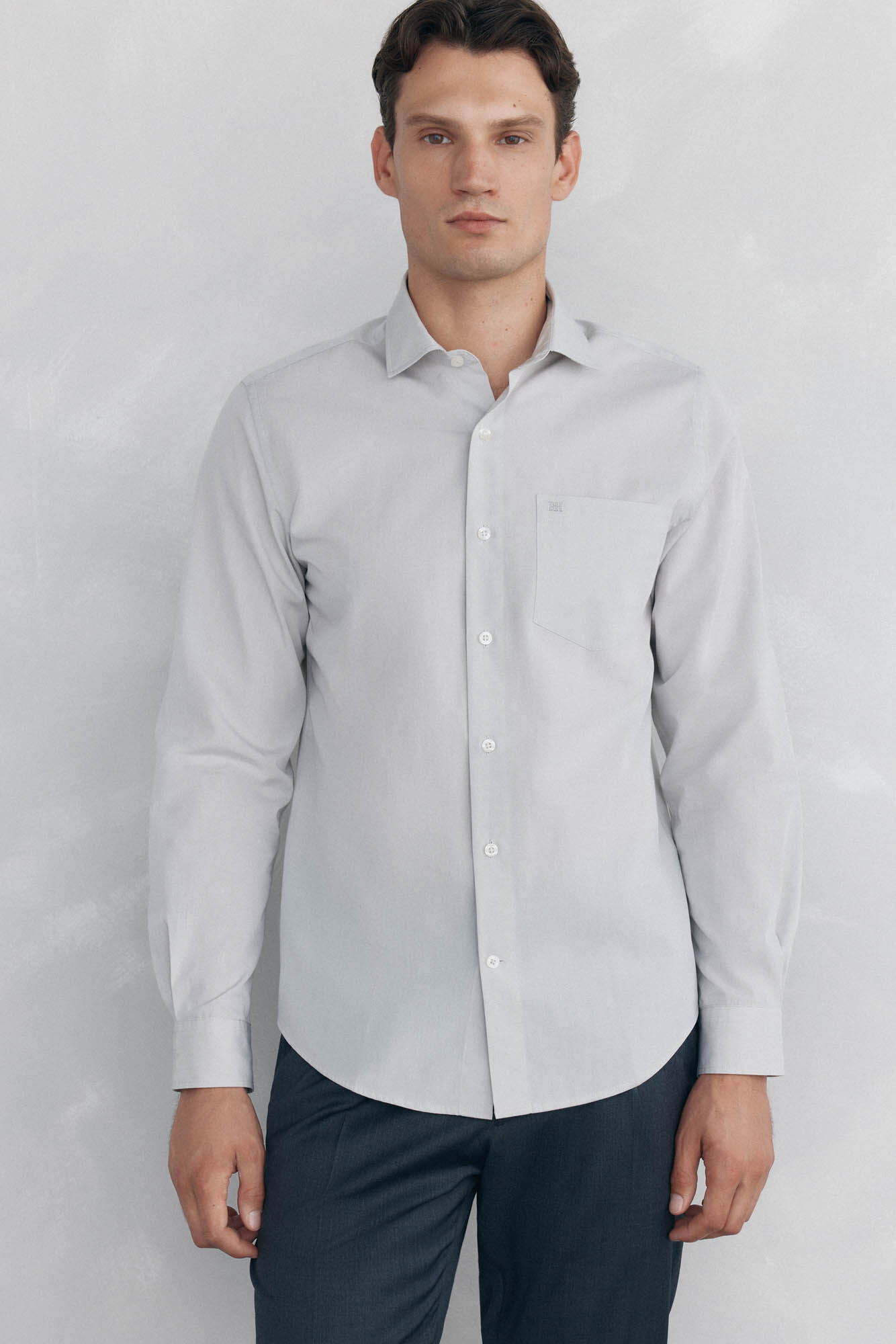 Pedro del Hierro Plain poplin shirt Green