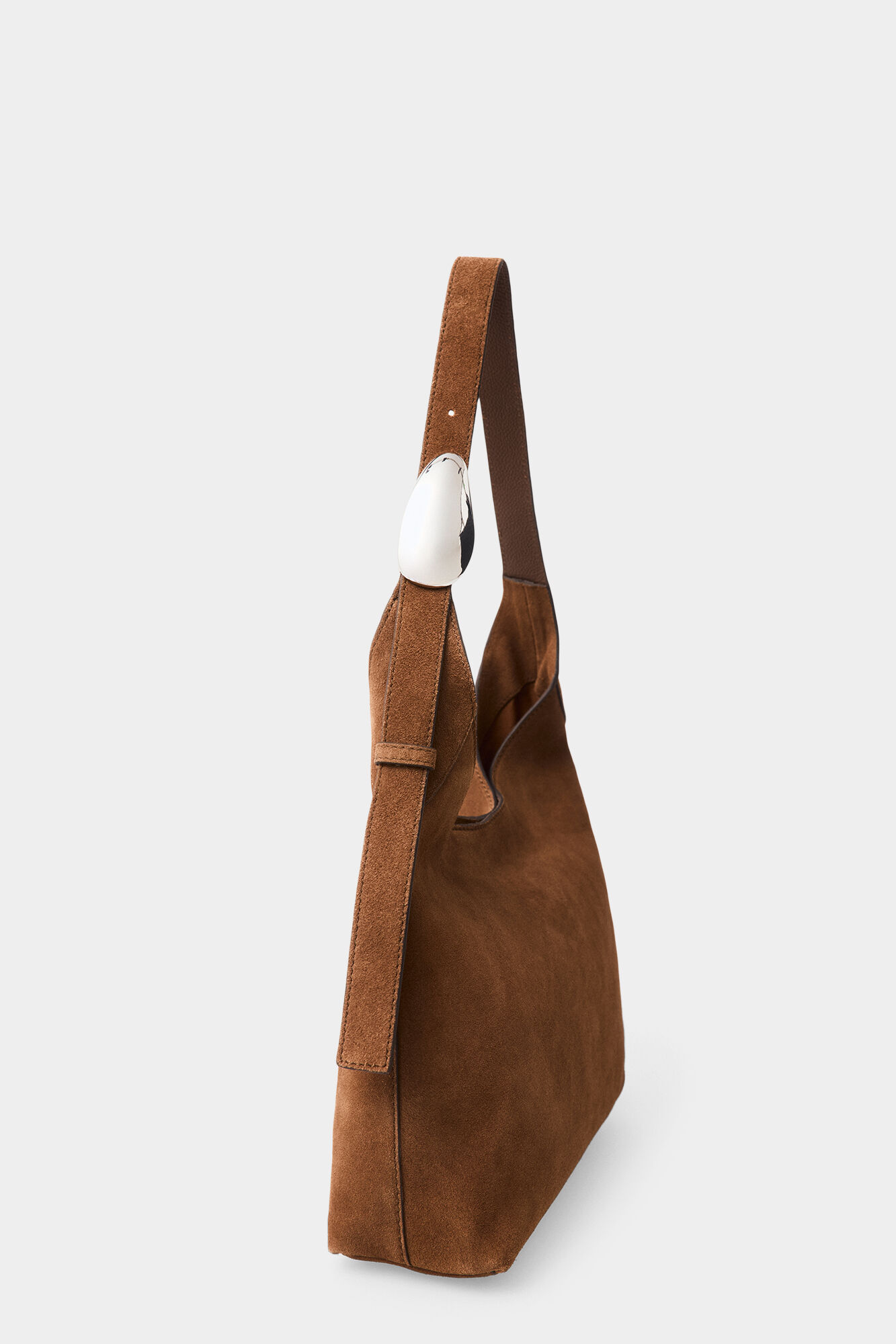 Pedro del Hierro Suede shoulder bag Brown